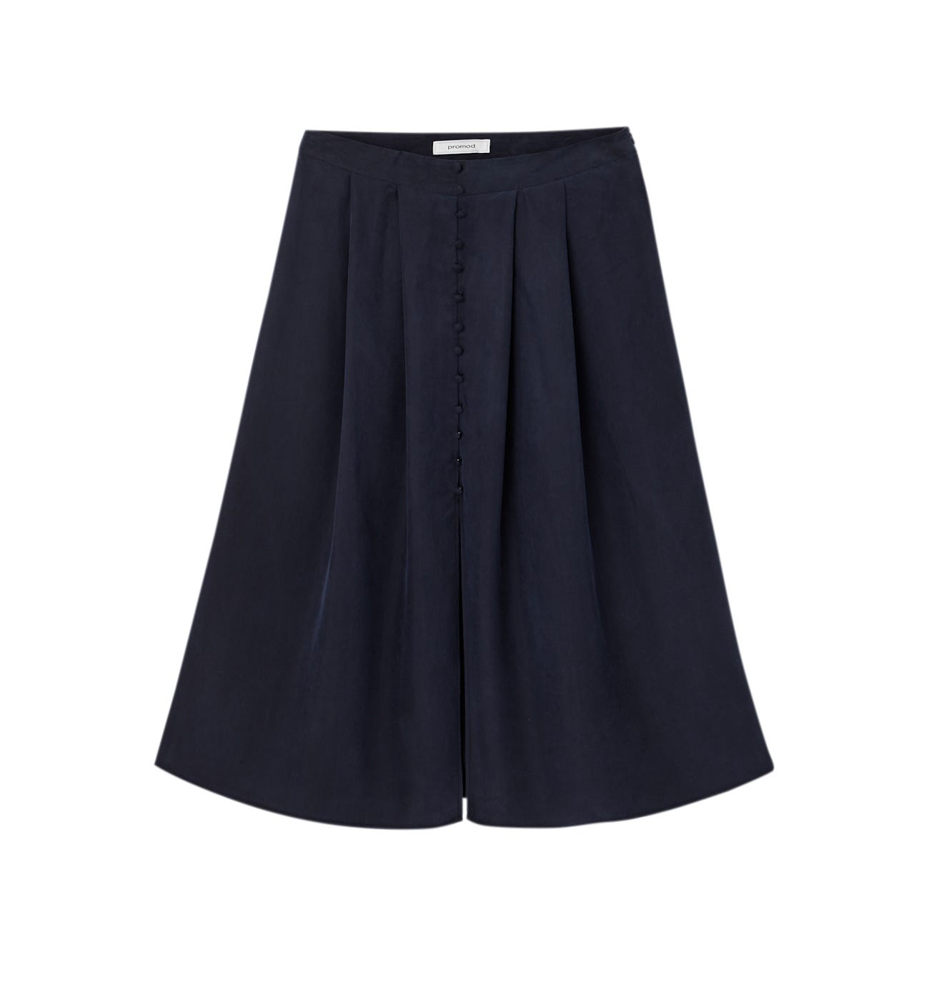 Midi pleated skirt Navy blue