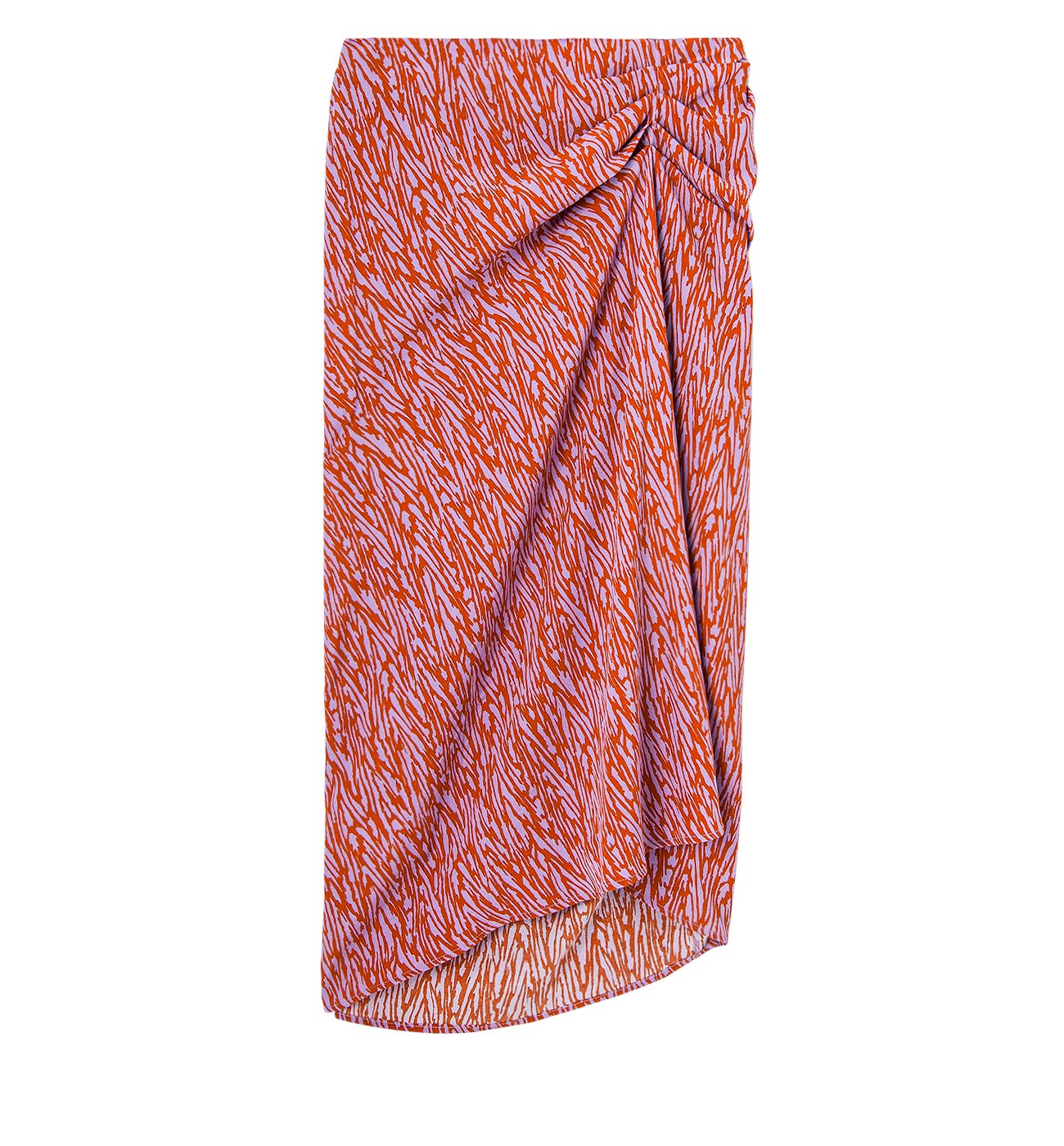 Patterned midi skirt