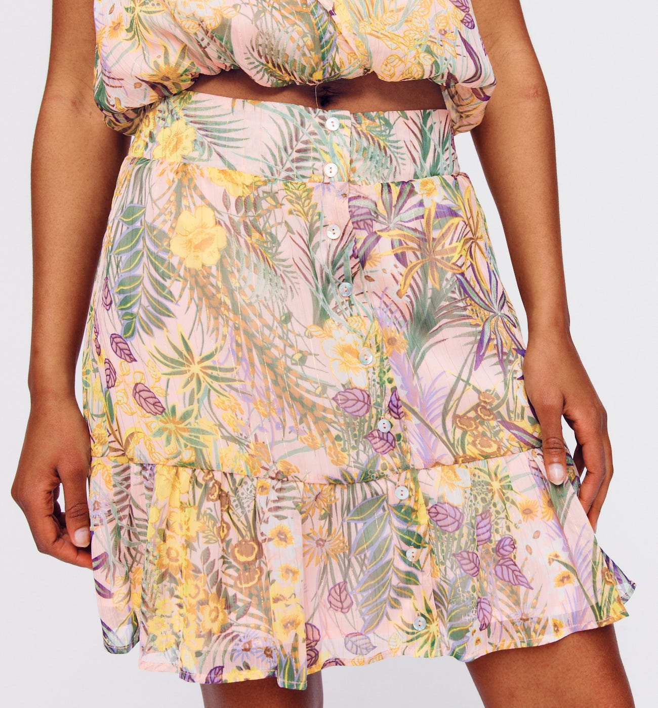 Frilly patterned skirt