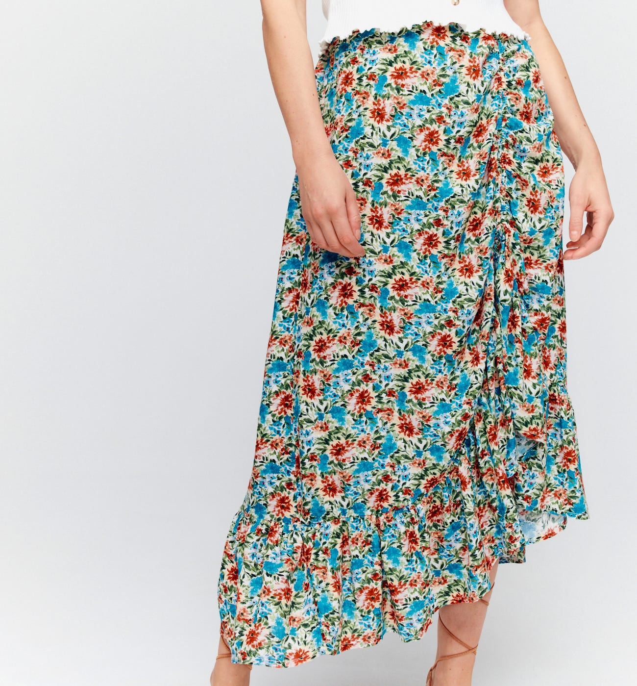 Falda larga estampada