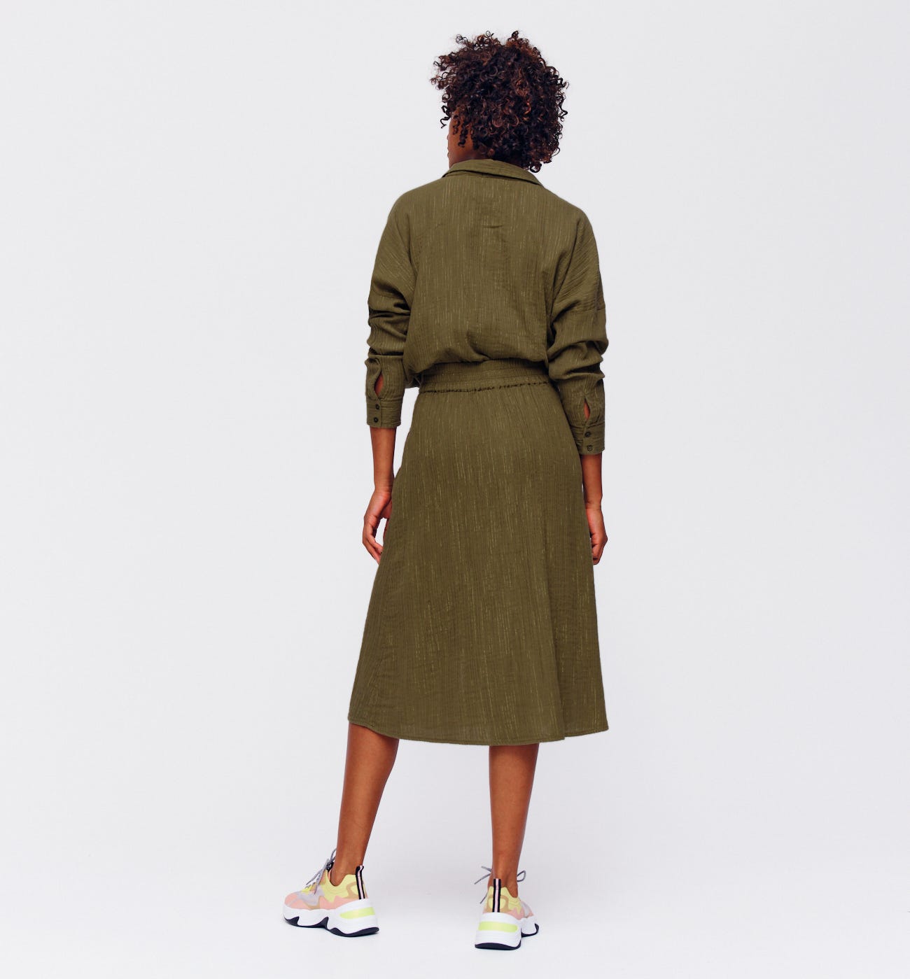 Glitzy cotton gauze skirt