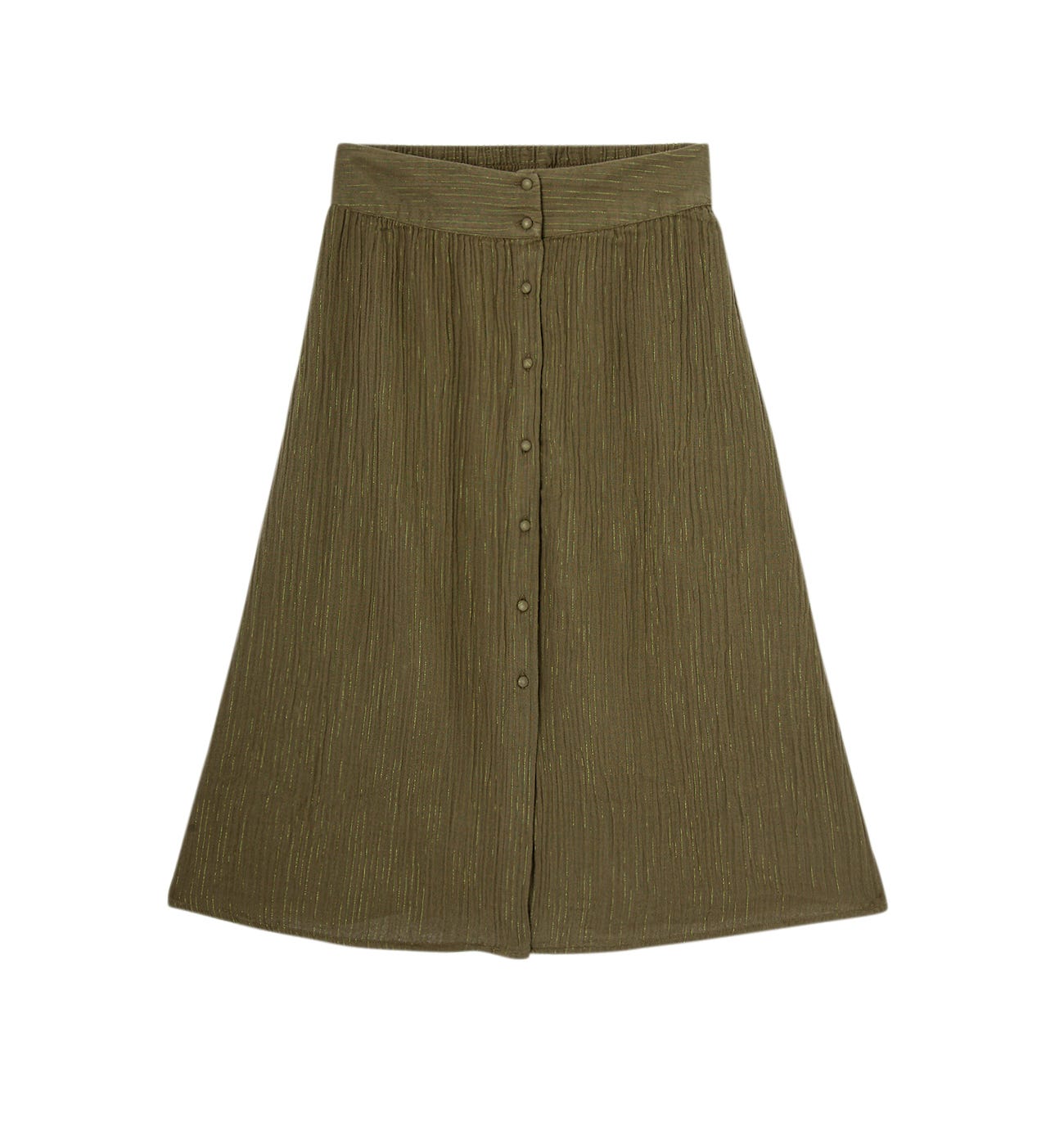 Glitzy cotton gauze skirt