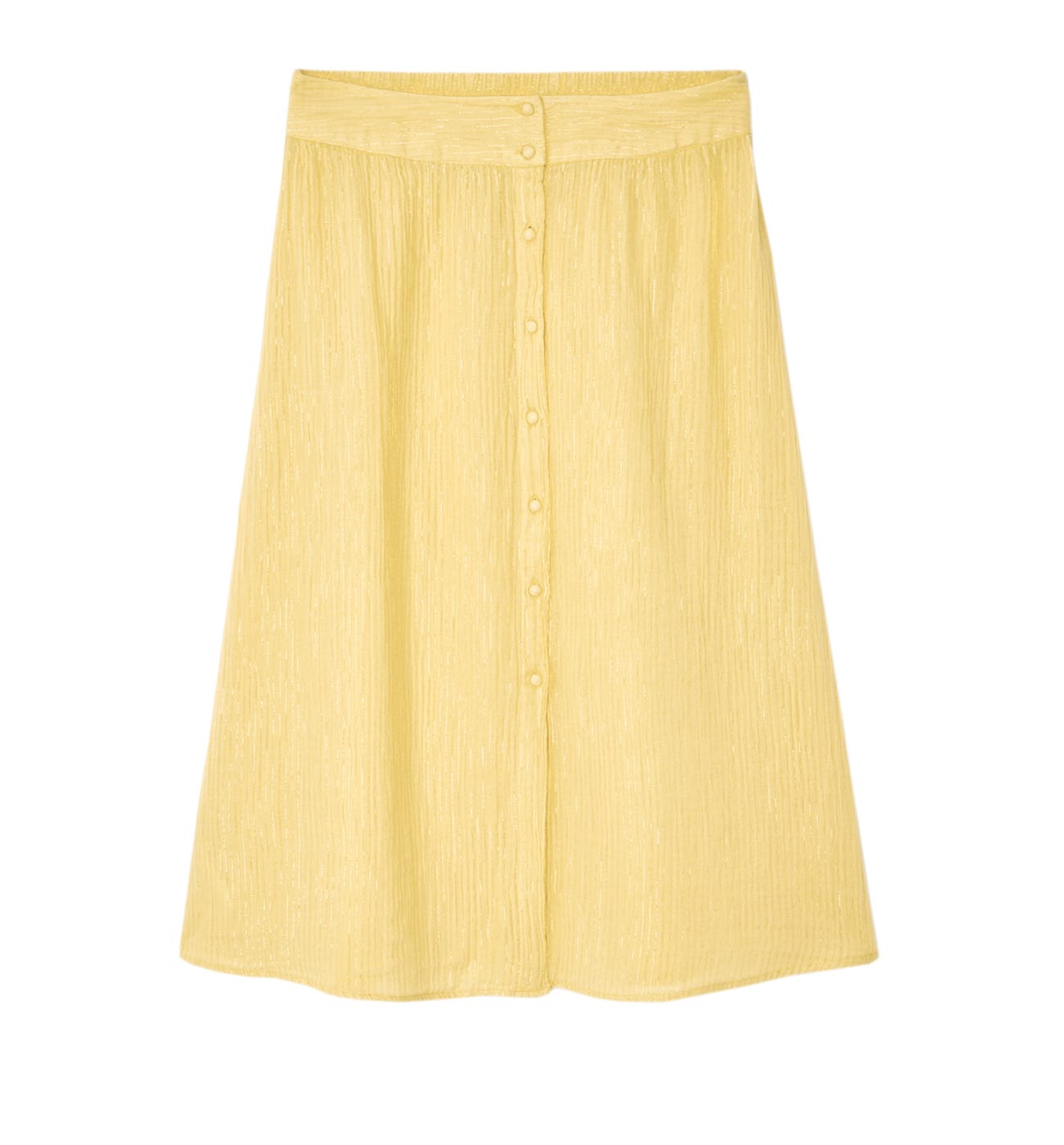 Glitzy cotton gauze skirt