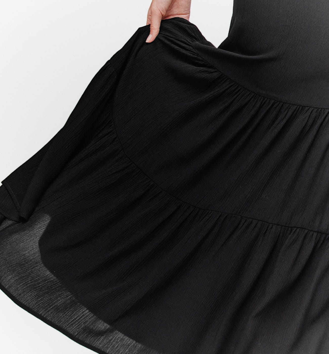Long frilly skirt