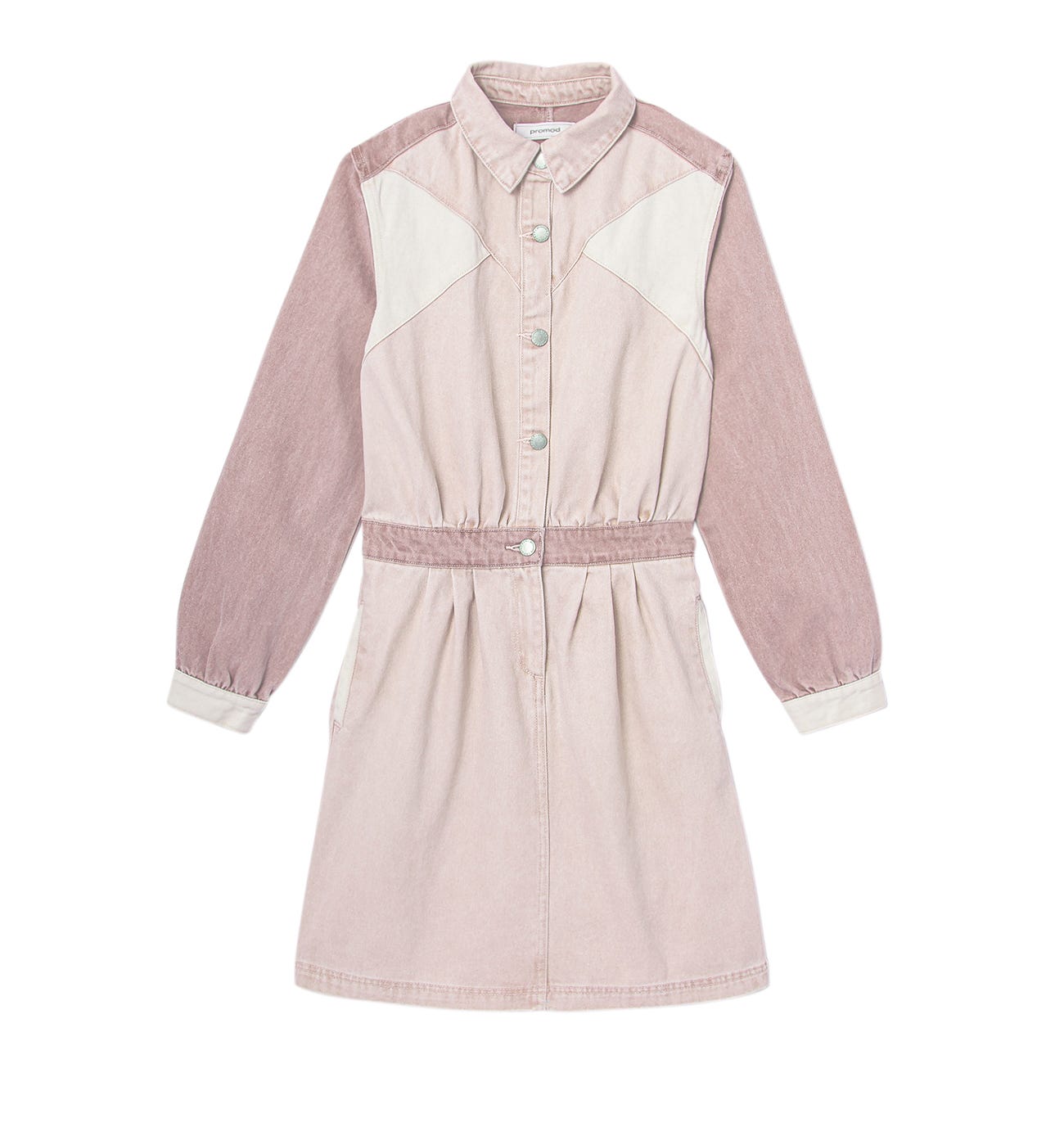 Robe en jean patchwork