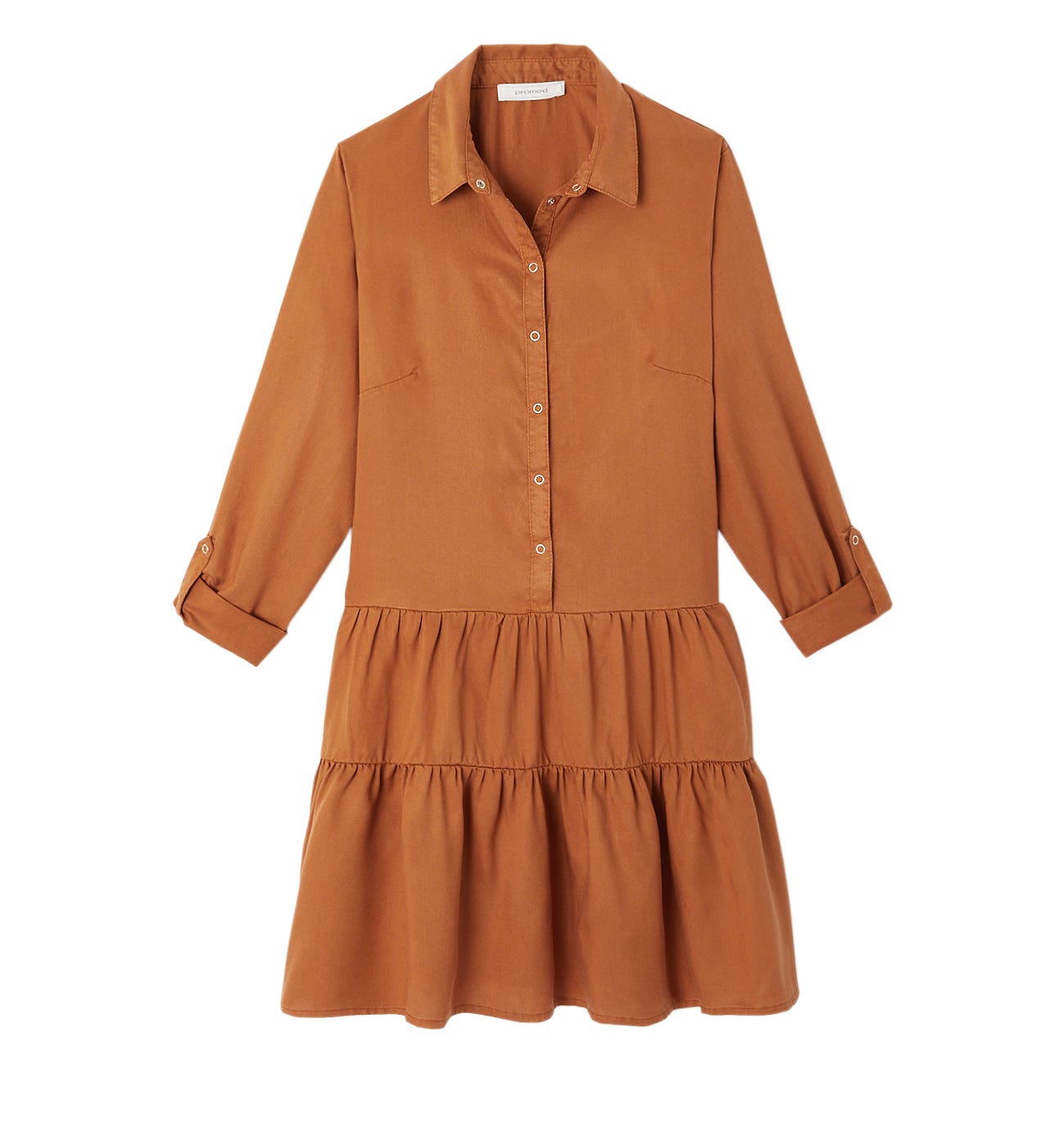 Robe-chemise volantée Femme