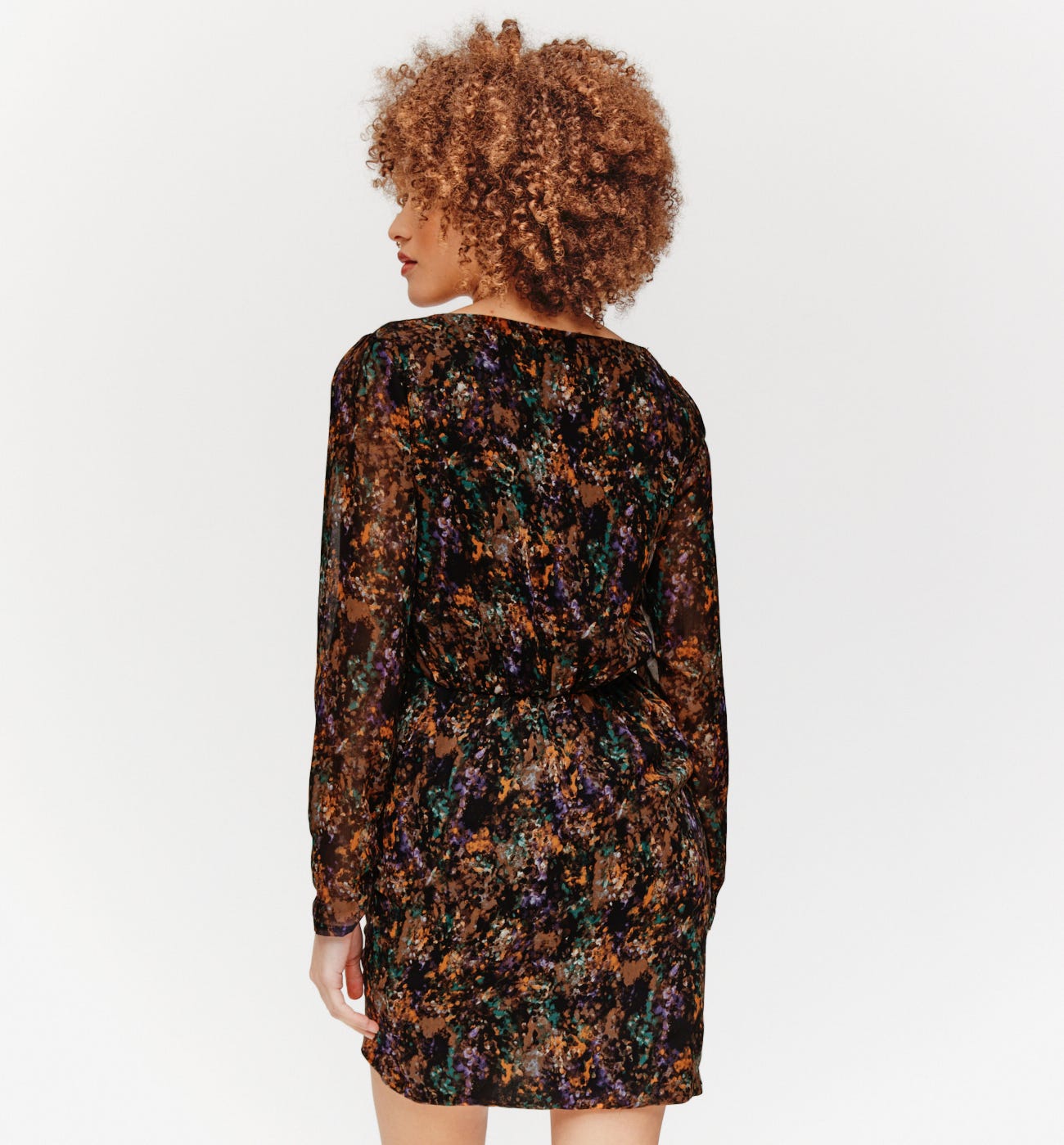 Vestido en gasa estampada