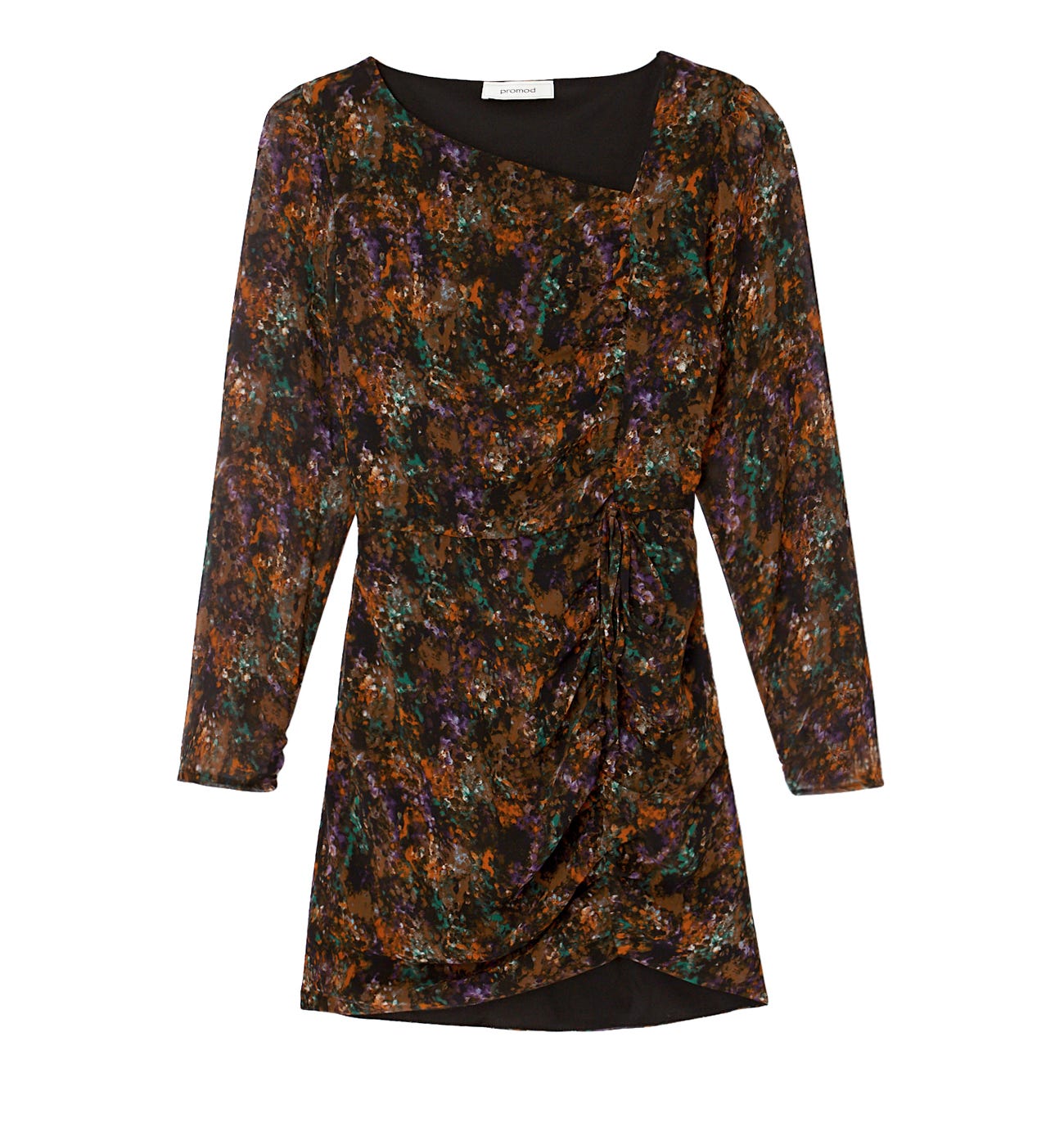 Vestido en gasa estampada