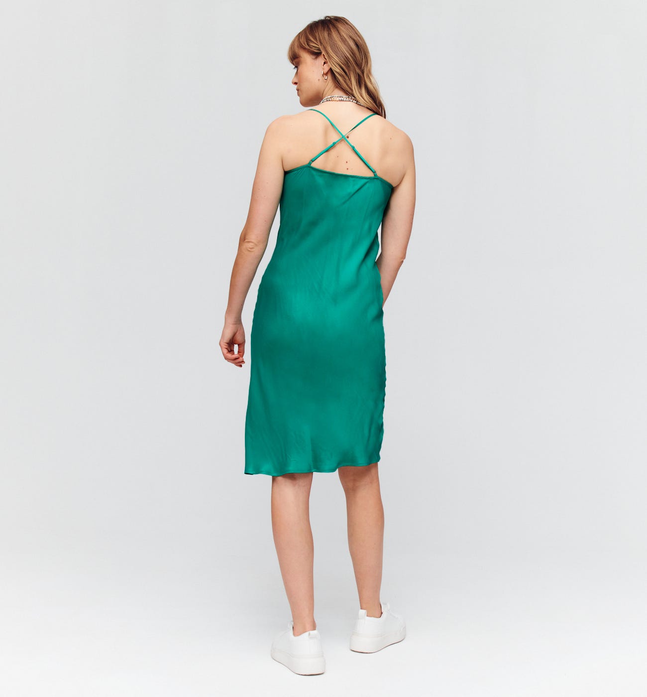 Silky strappy dress
