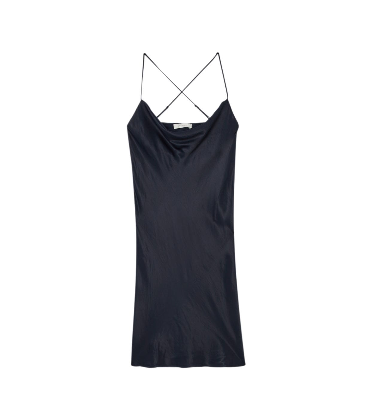 Vestito con spalline eff. seta