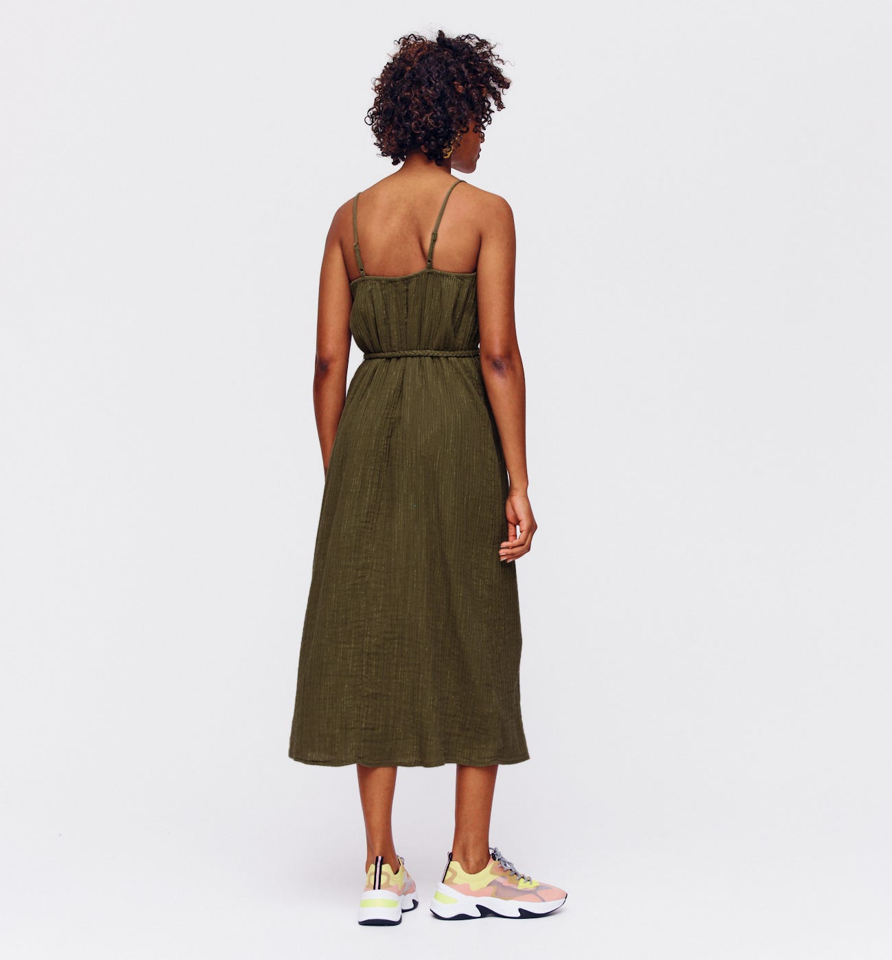 Vestito con spalline in cotone