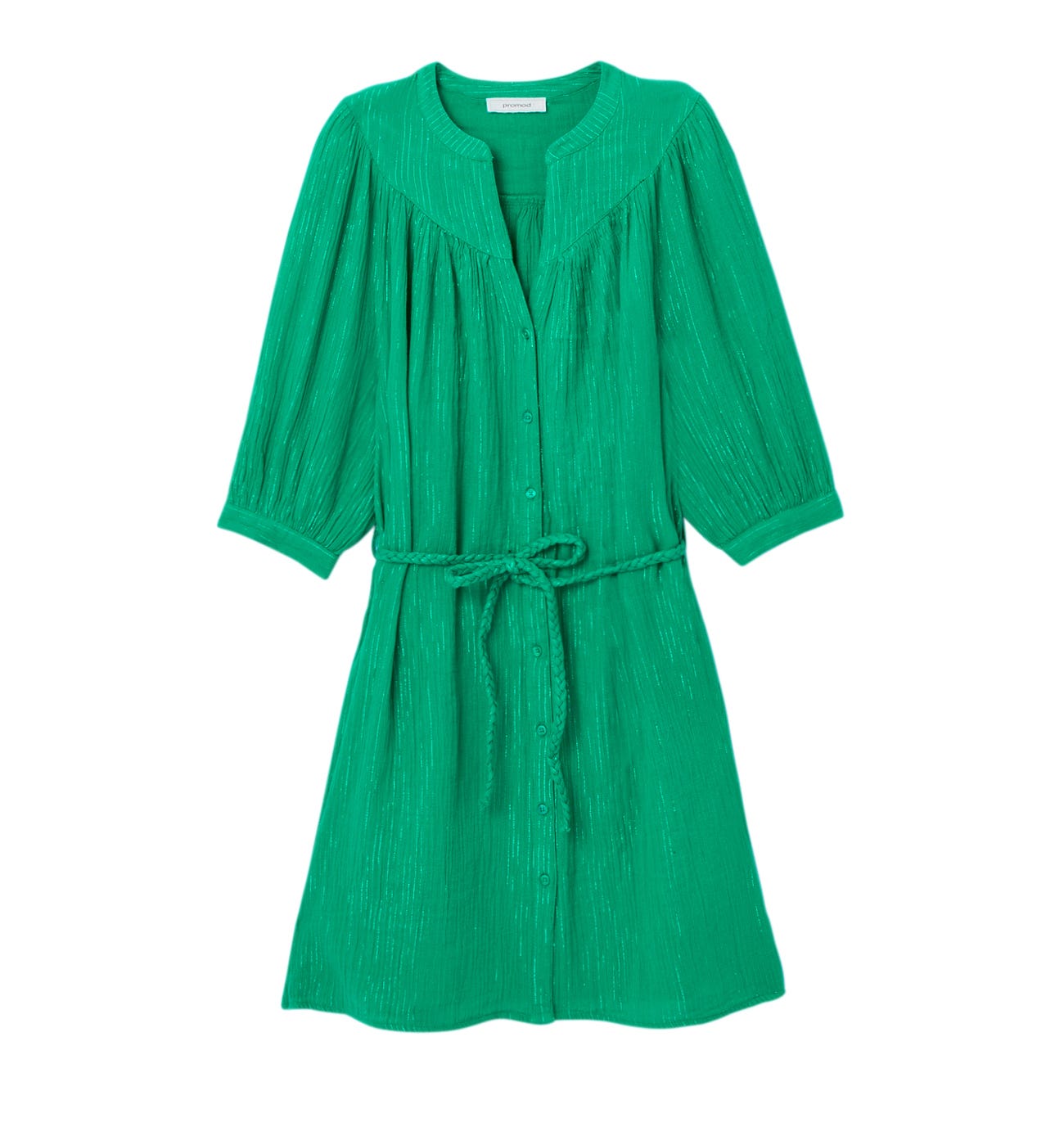 Cotton gauze dress Green
