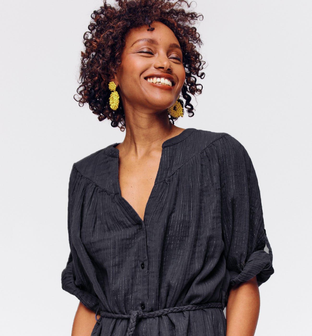 Vestido en gasa de algodón