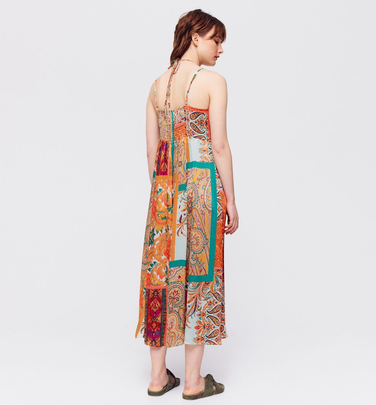 Robe imprimée à bretelles