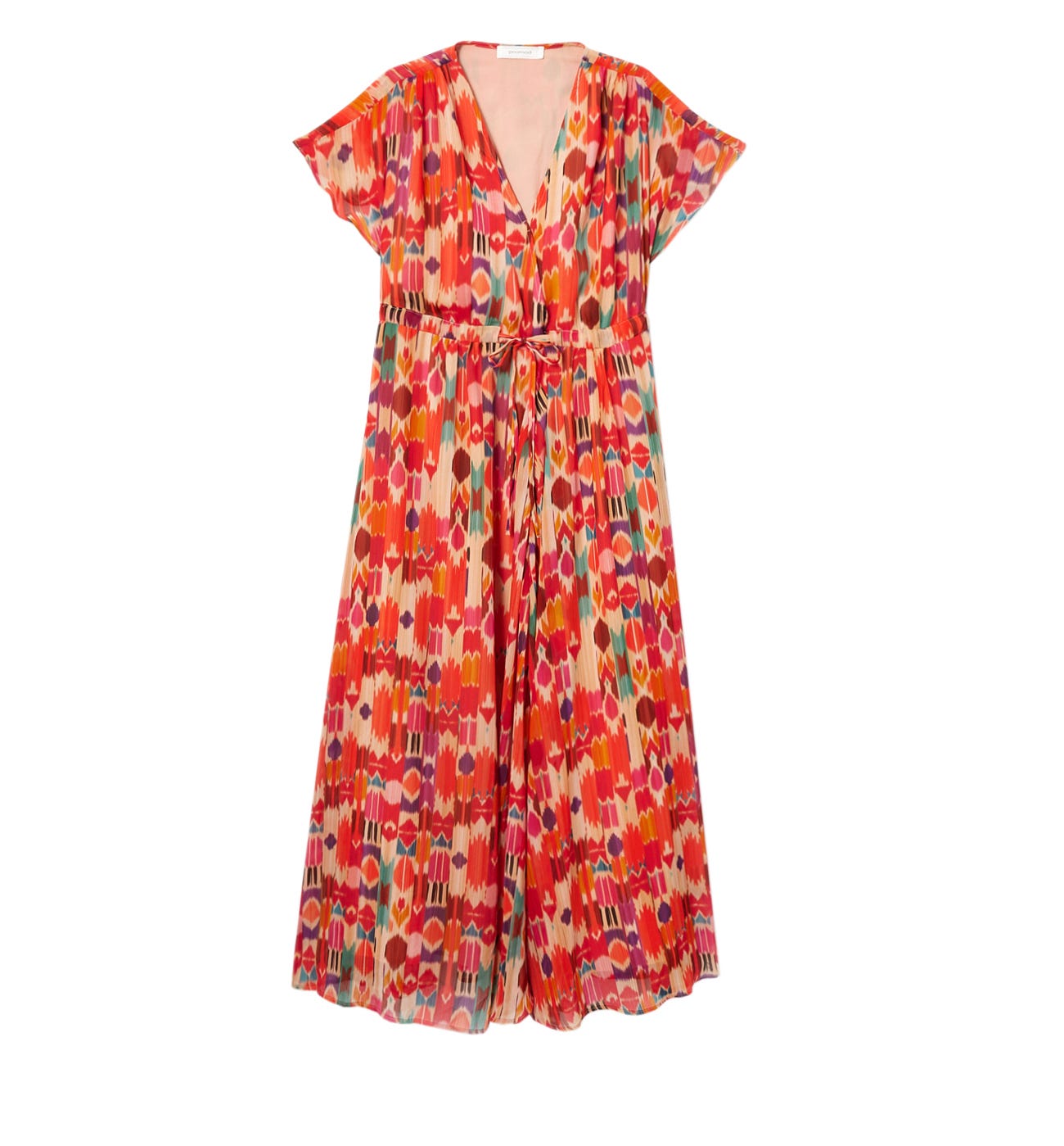 Vestido largo gasa ELEONOR