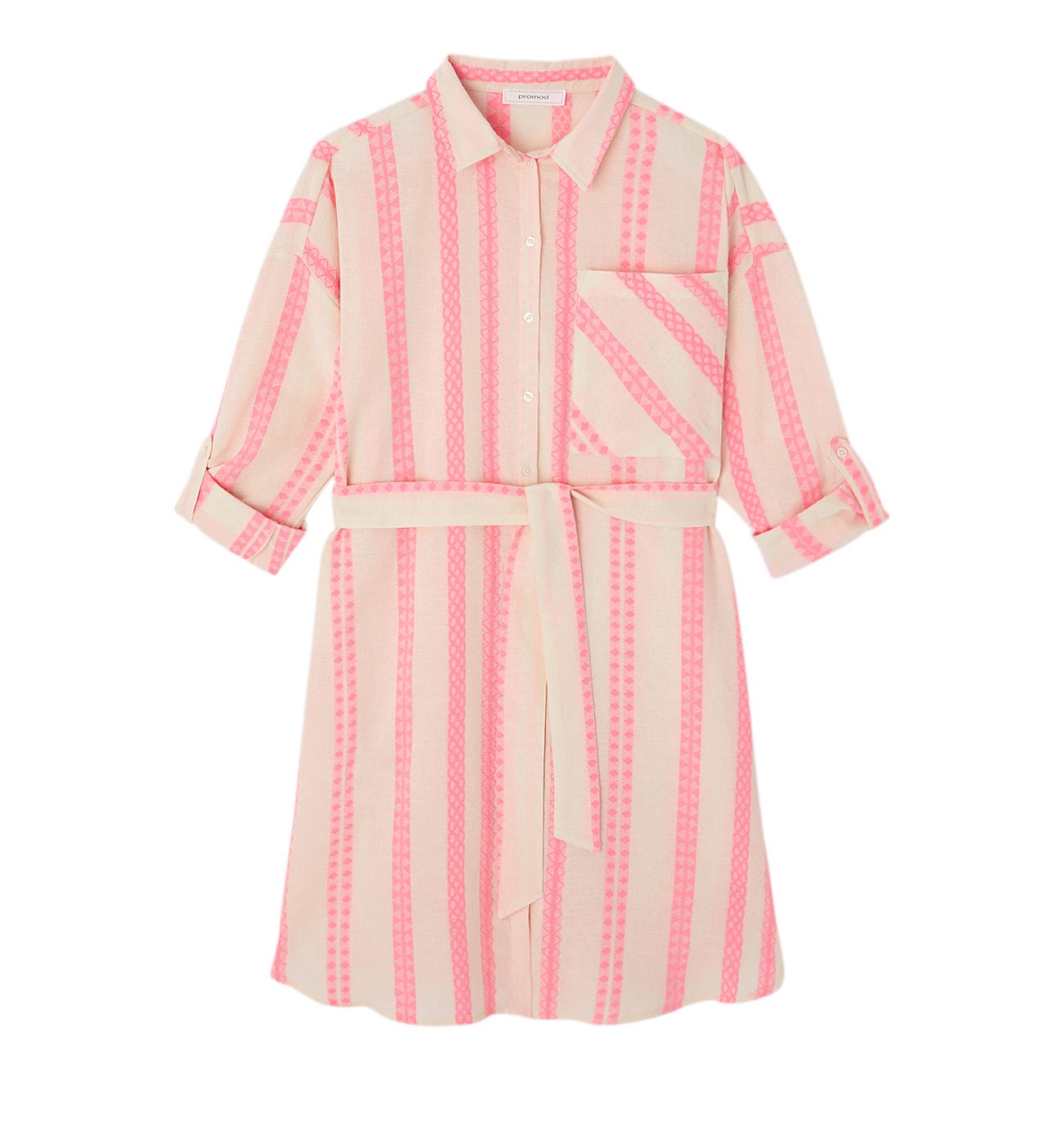 Vestido camisero bordado