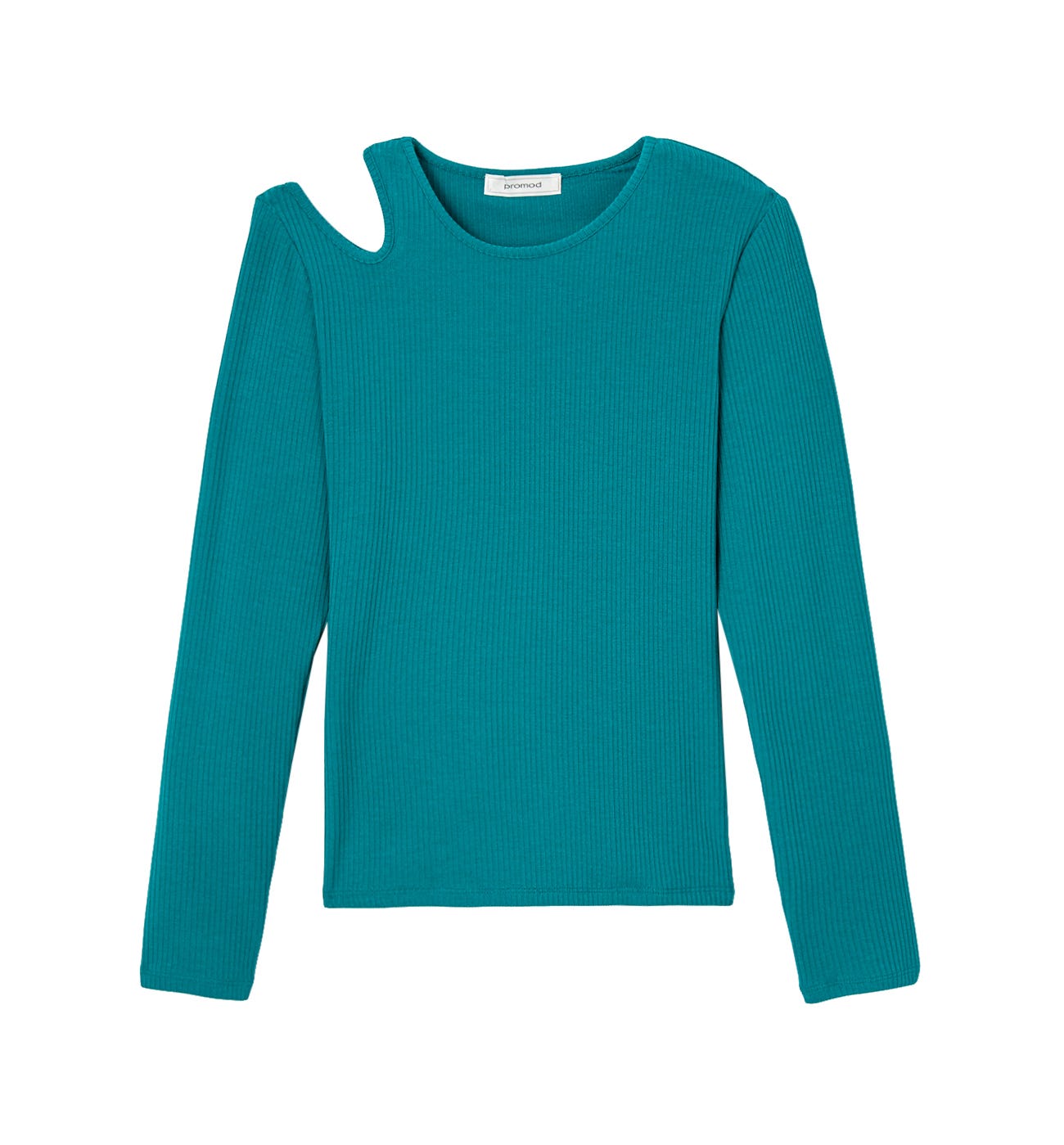 Ribbed long-sleeved top