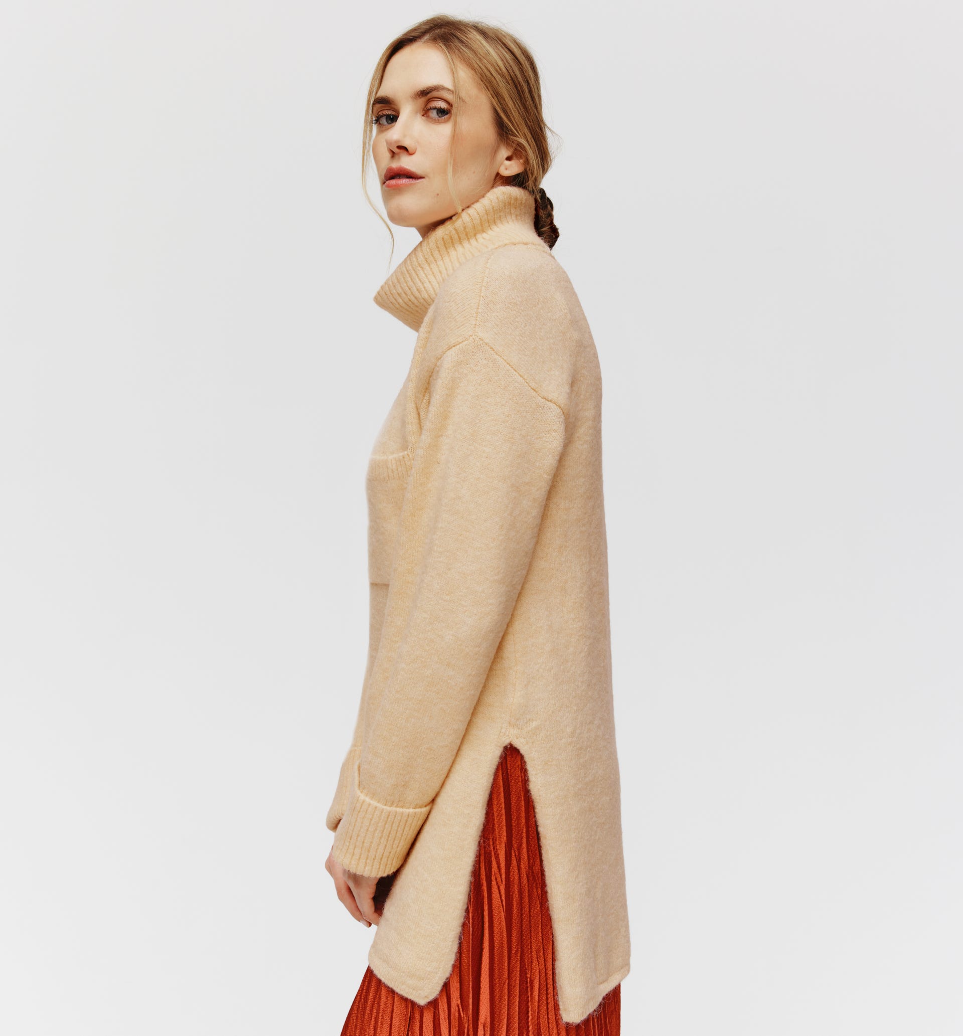 Oversize-Rollkragenpullover