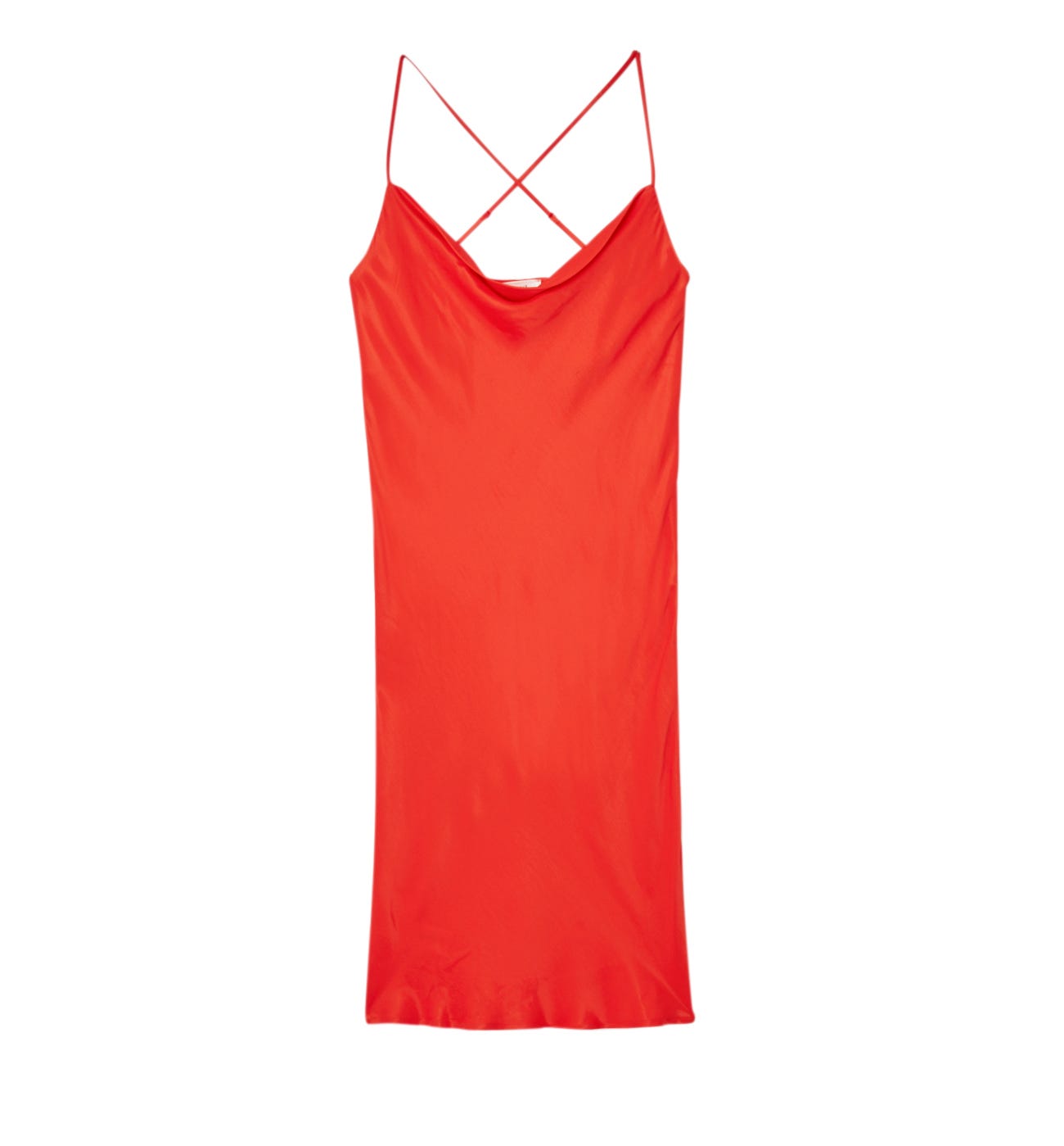 Vestito con spalline eff. seta