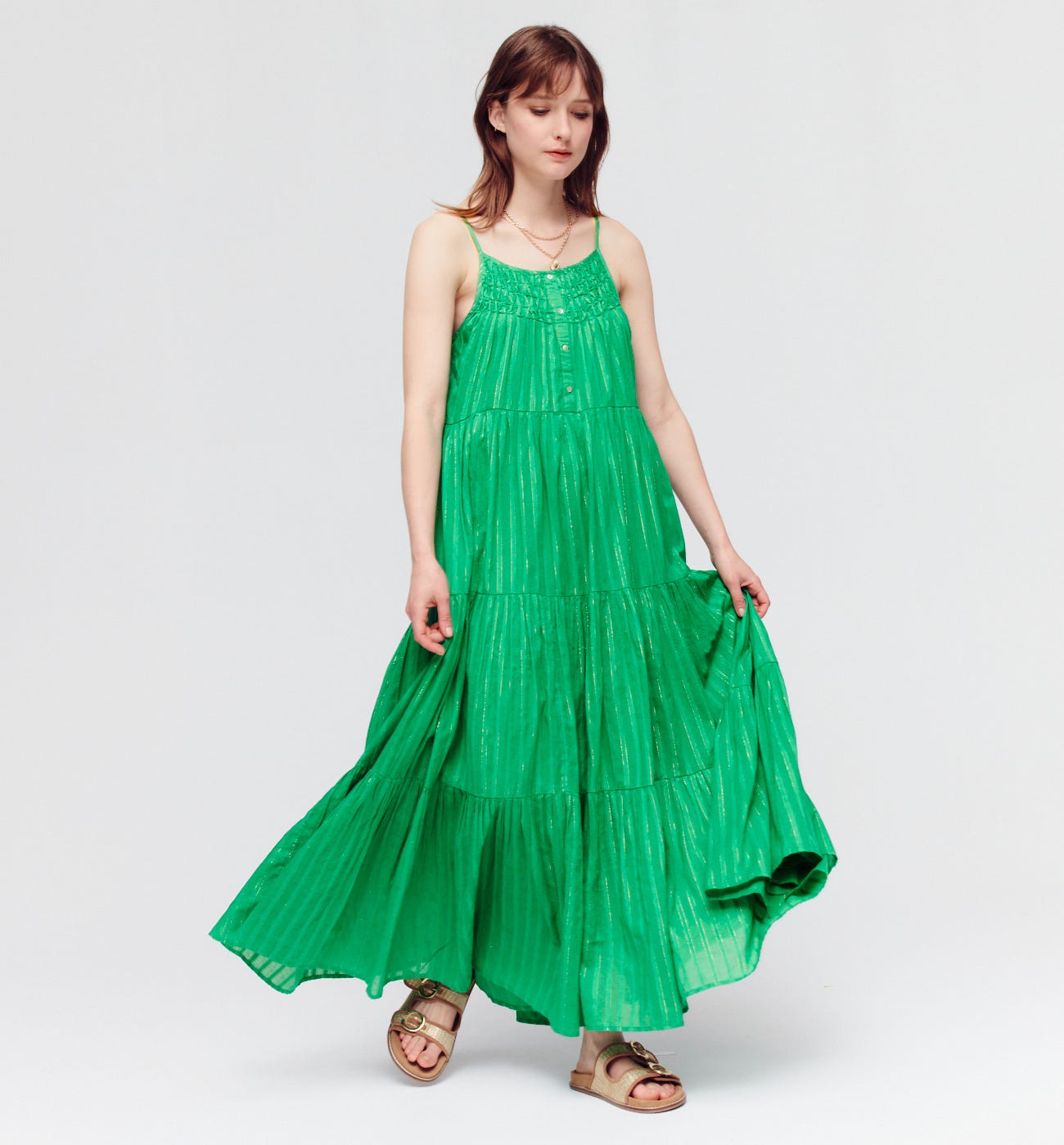 Langes Trägerkleid