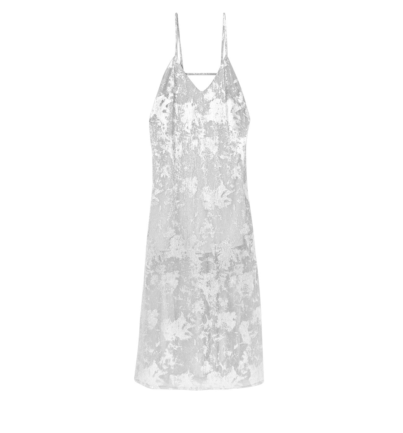 Longue robe argentée Femme