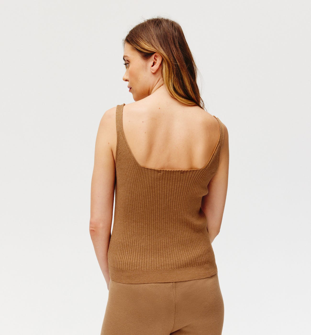 Débardeur en tricot côtelé