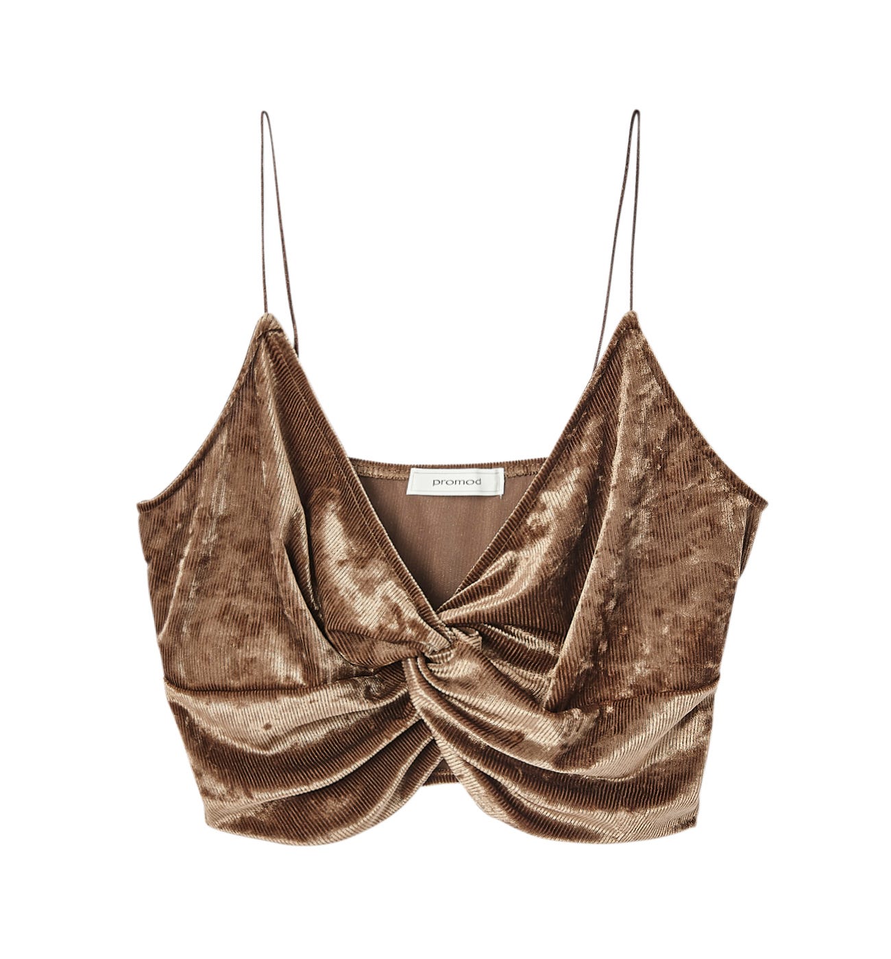 Crop top in velluto