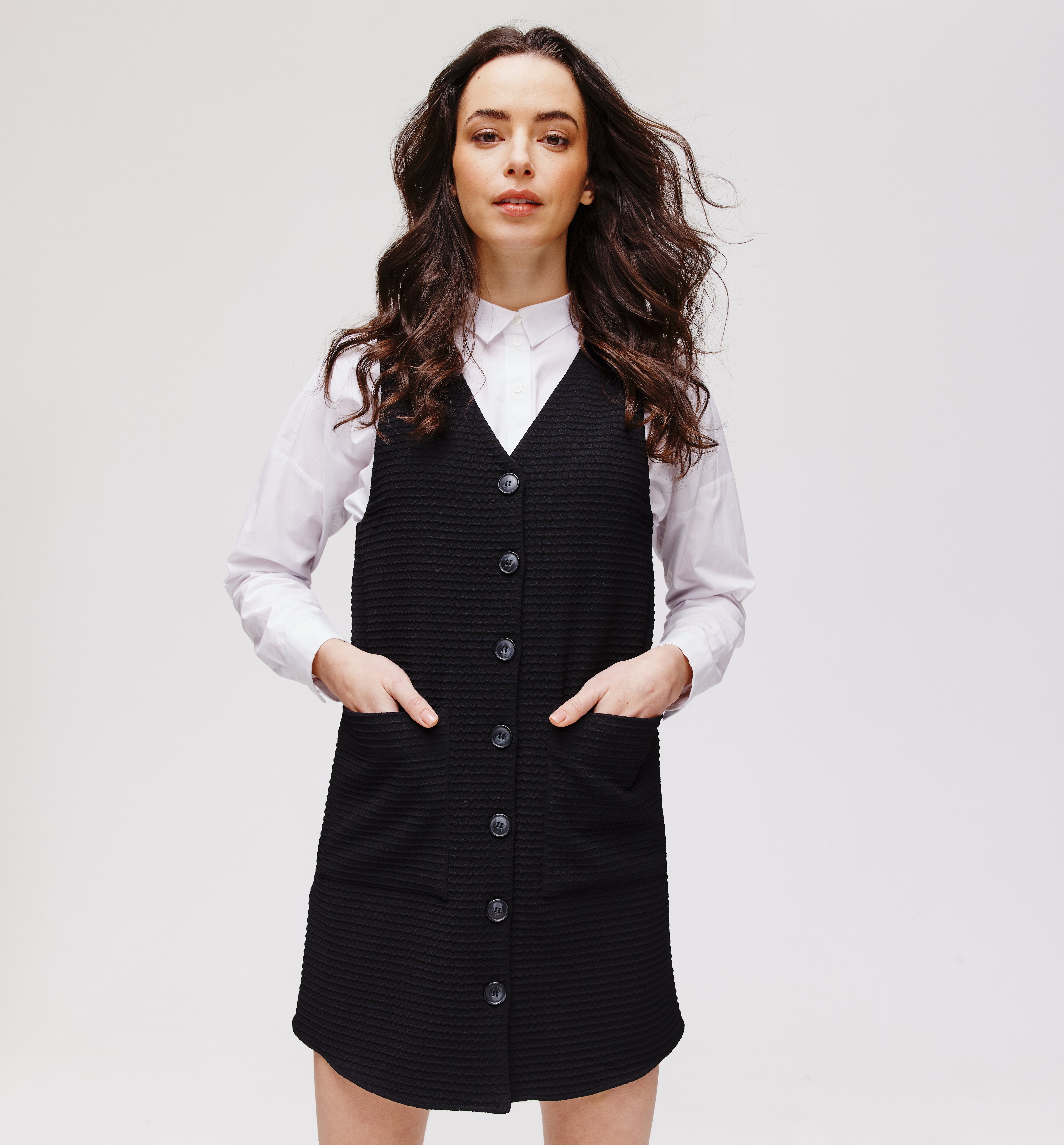 grey patterned dress