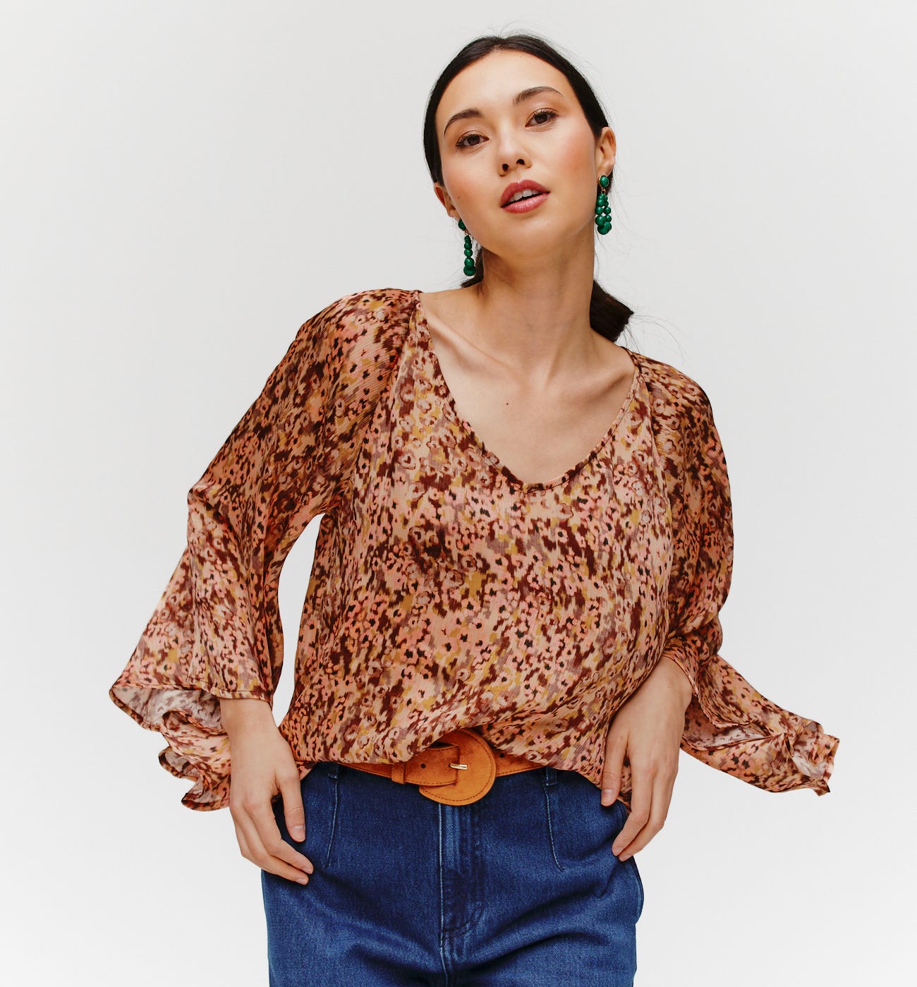 Blusa mangas pagoda