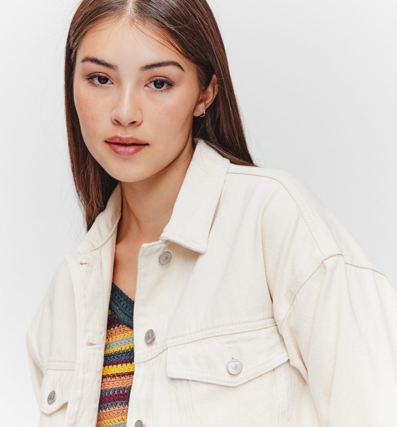 Tye'n'dye canvas jacket Ecru