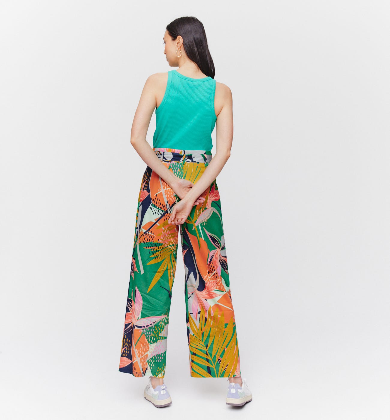 Pantalón ancho estampado