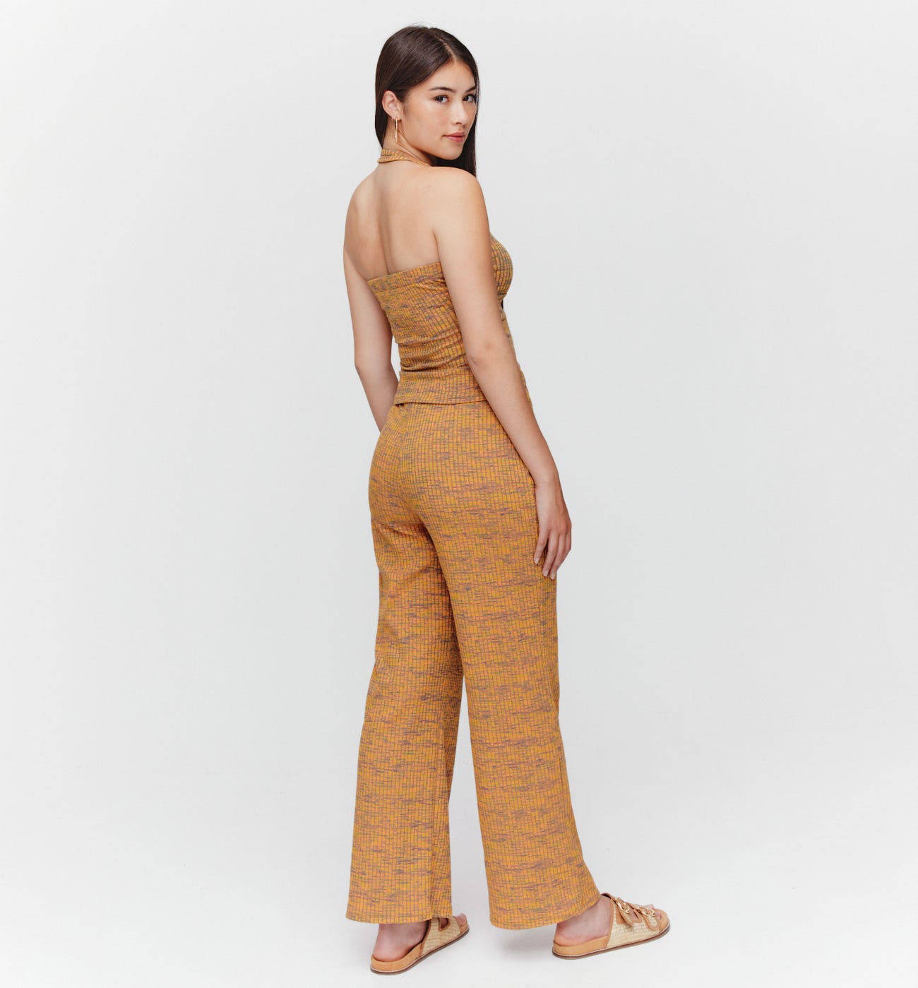 Rib jersey trousers