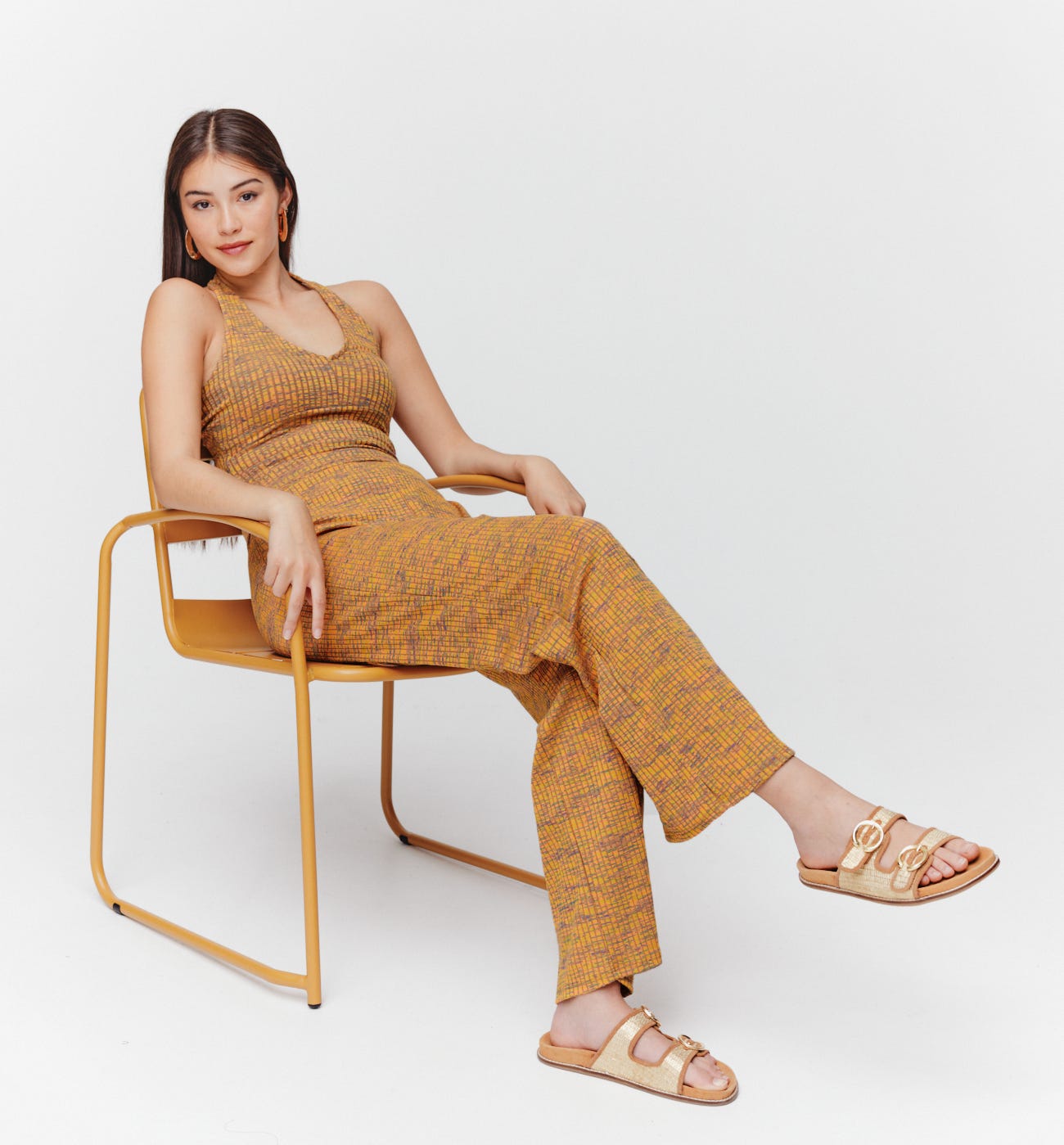 Rib jersey trousers