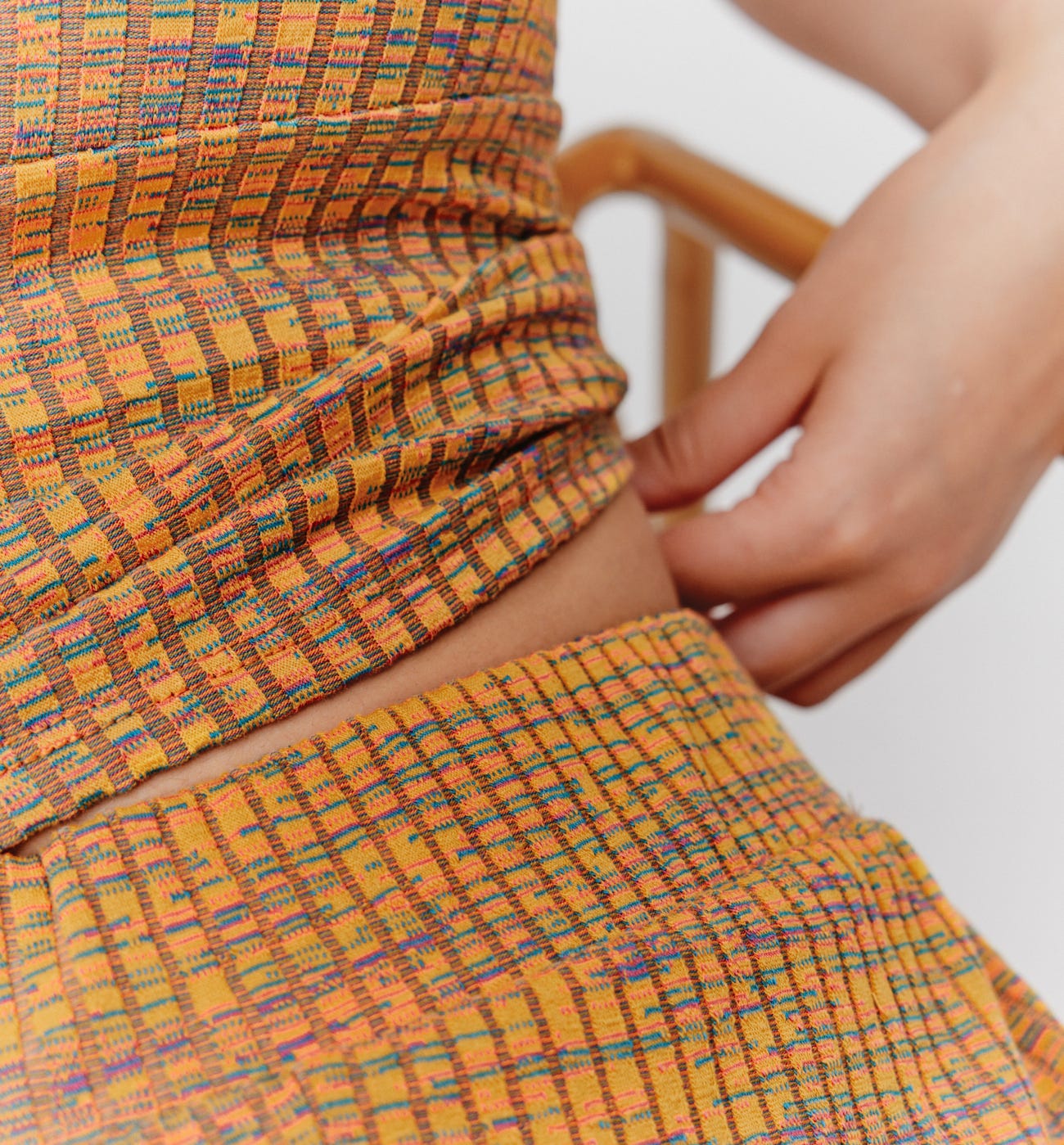 Rib jersey trousers