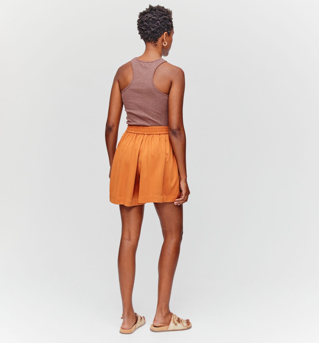 Short fluide taille haute