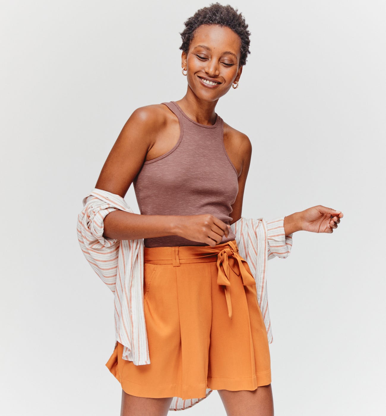 High-waist fluidhang shorts
