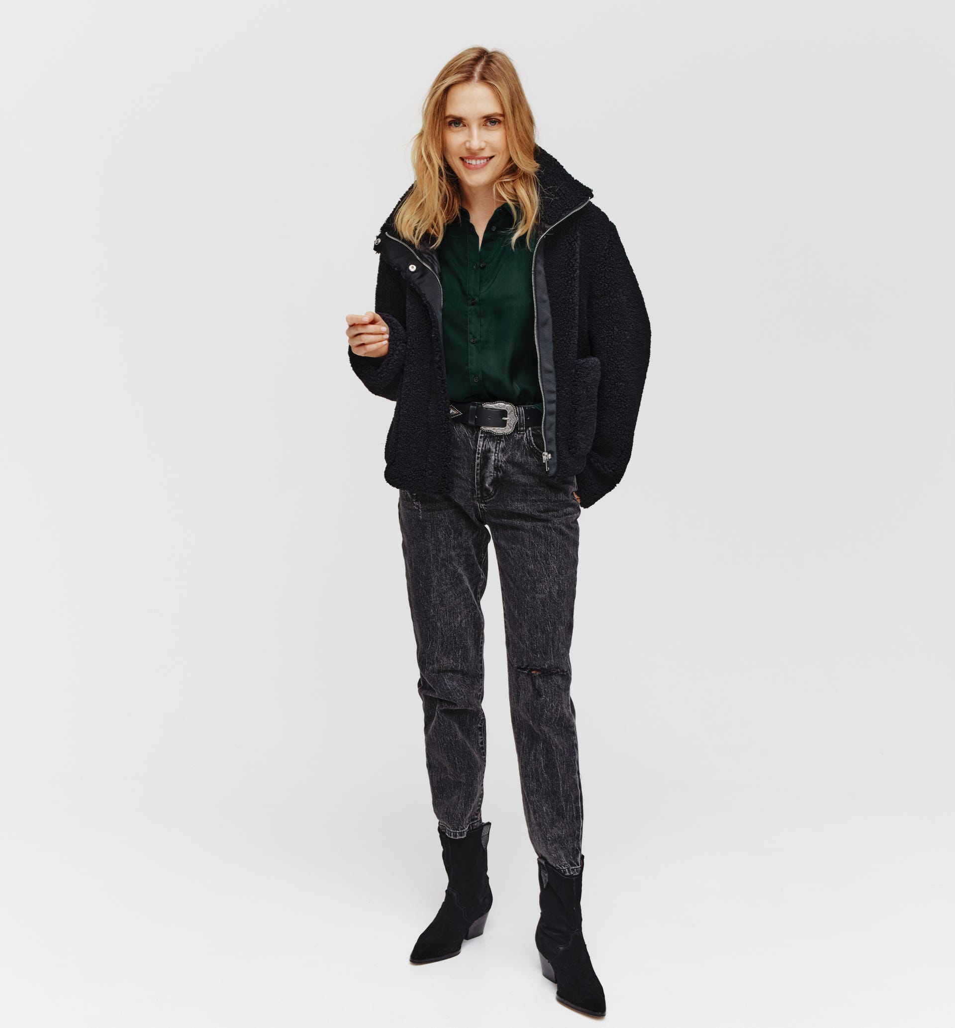 Seidige Oversize-Bluse