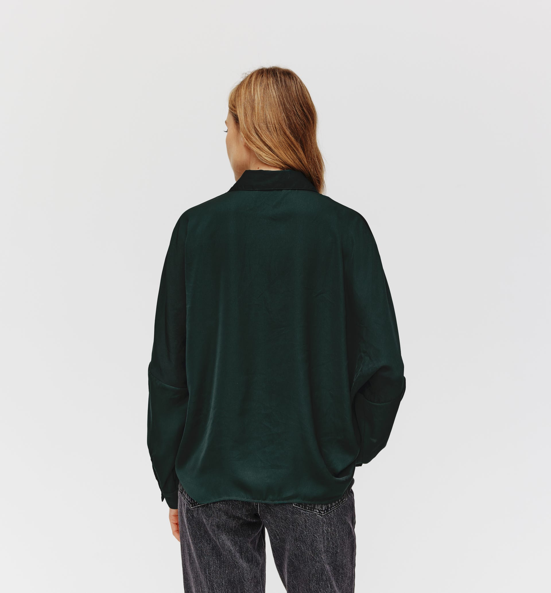 Seidige Oversize-Bluse