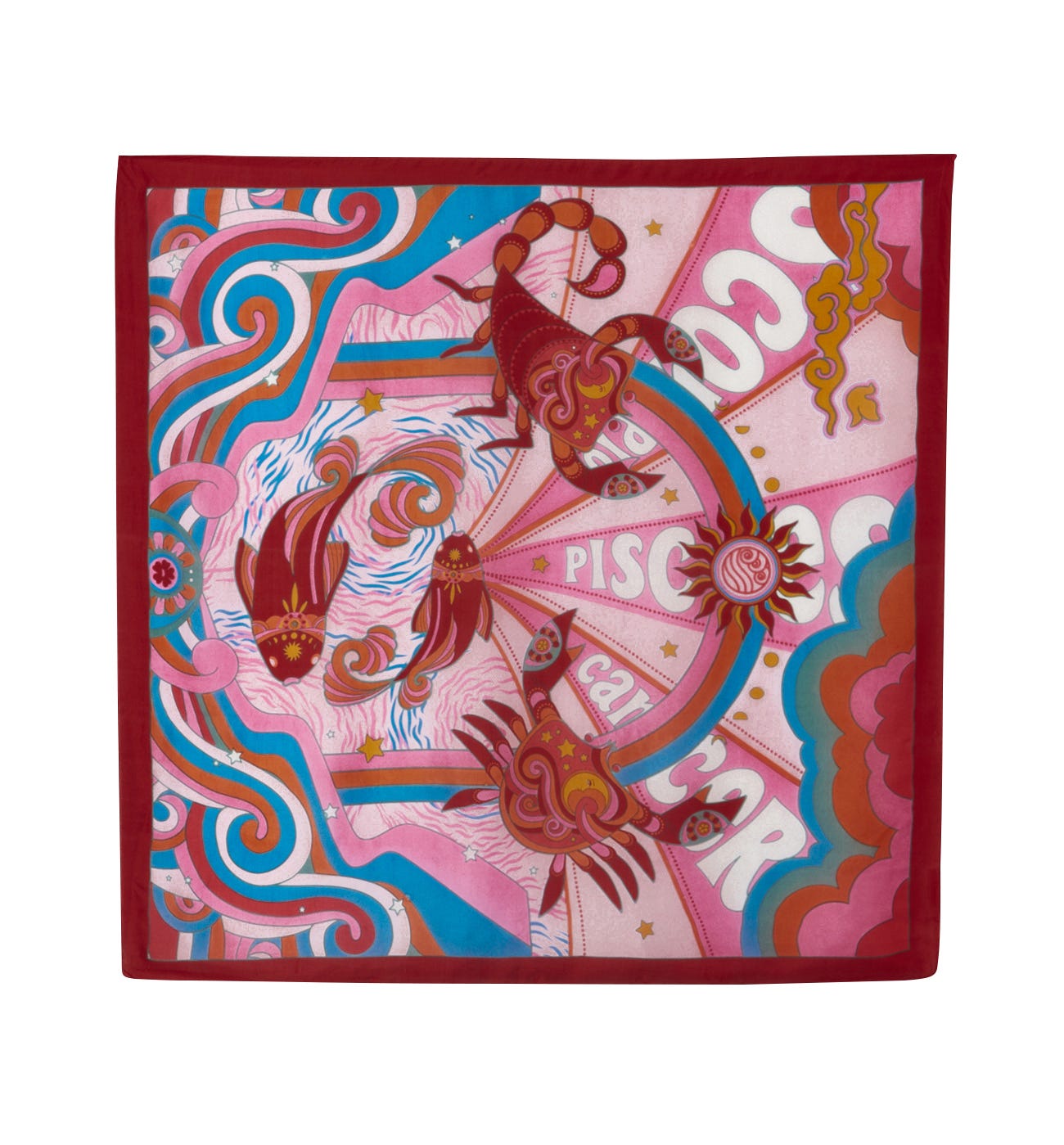 Foulard di seta segni d'Acqua