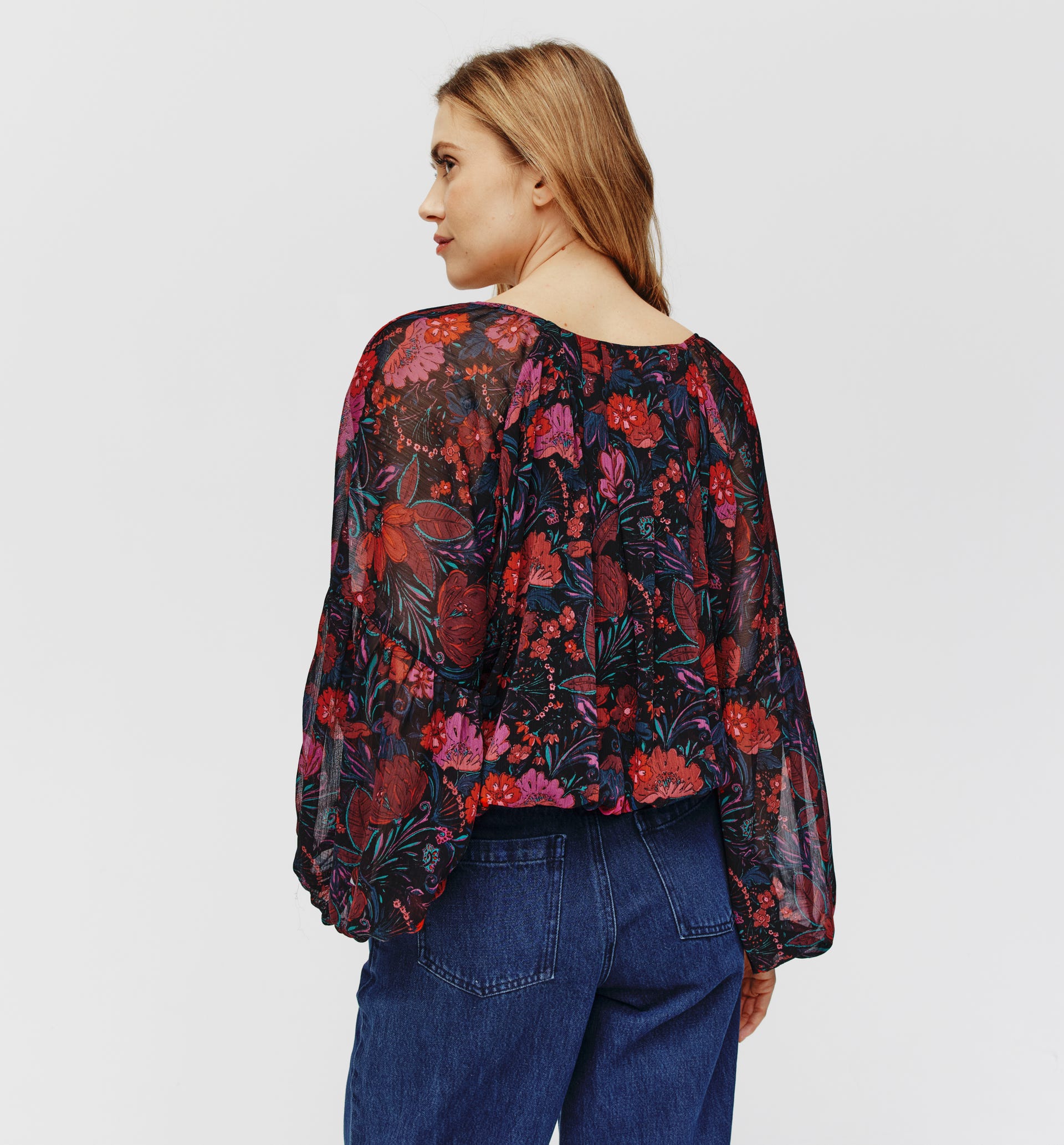 Bluse mit Ballonärmeln