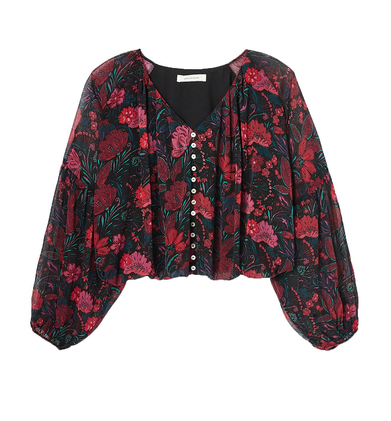 Bluse mit Ballonärmeln