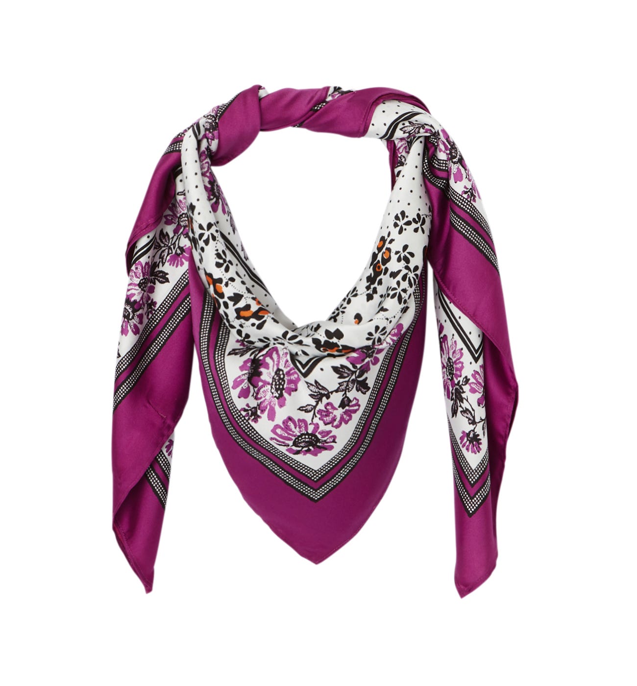 Grand foulard carré soyeux