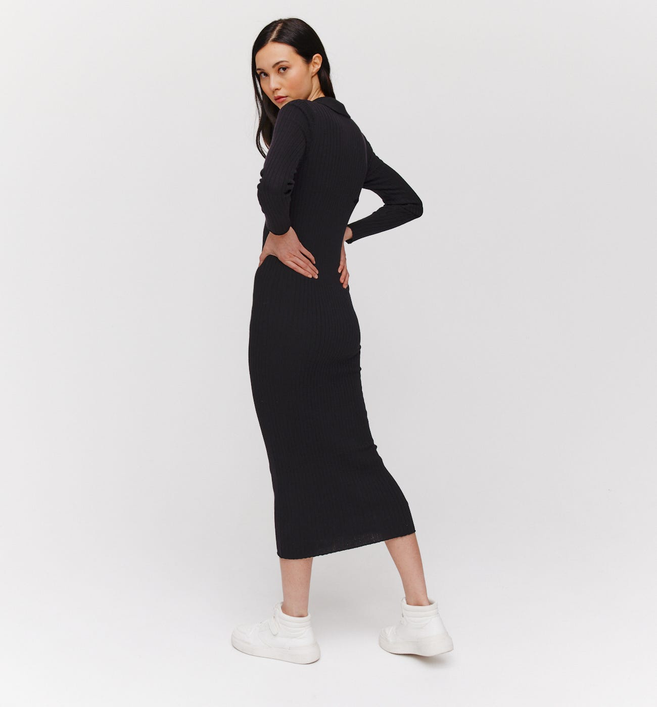 Robe polo côtelée Femme