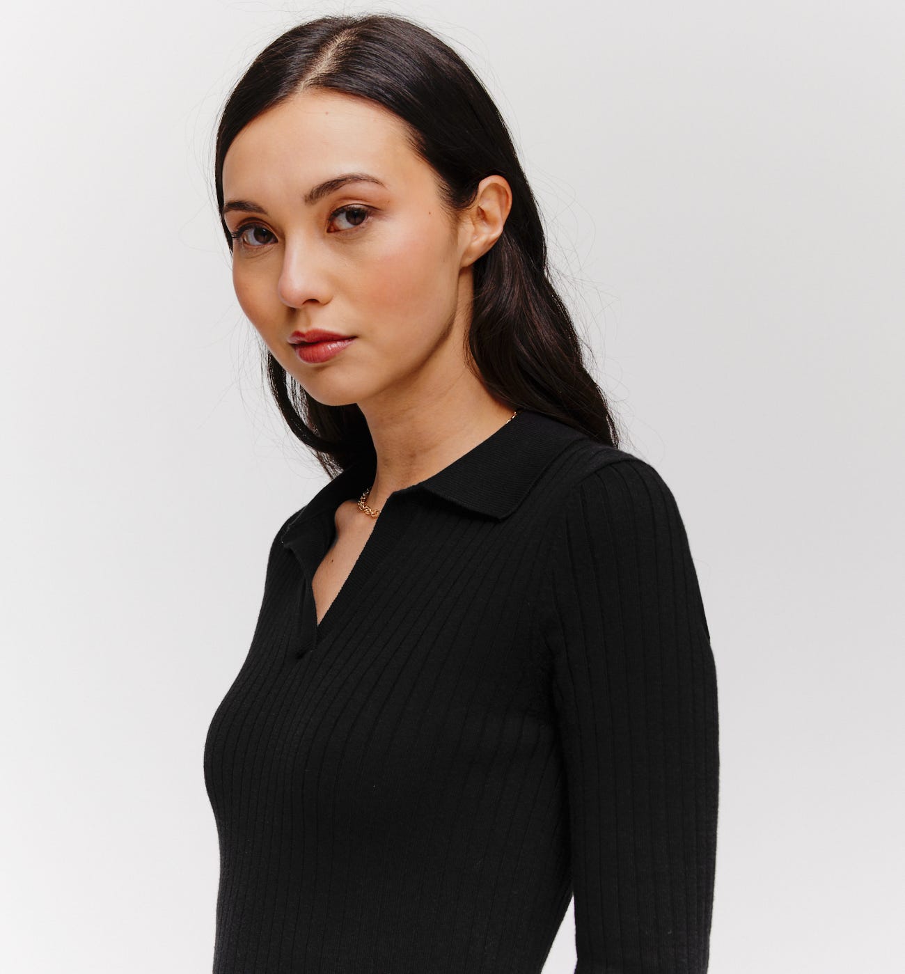 Robe polo côtelée Femme