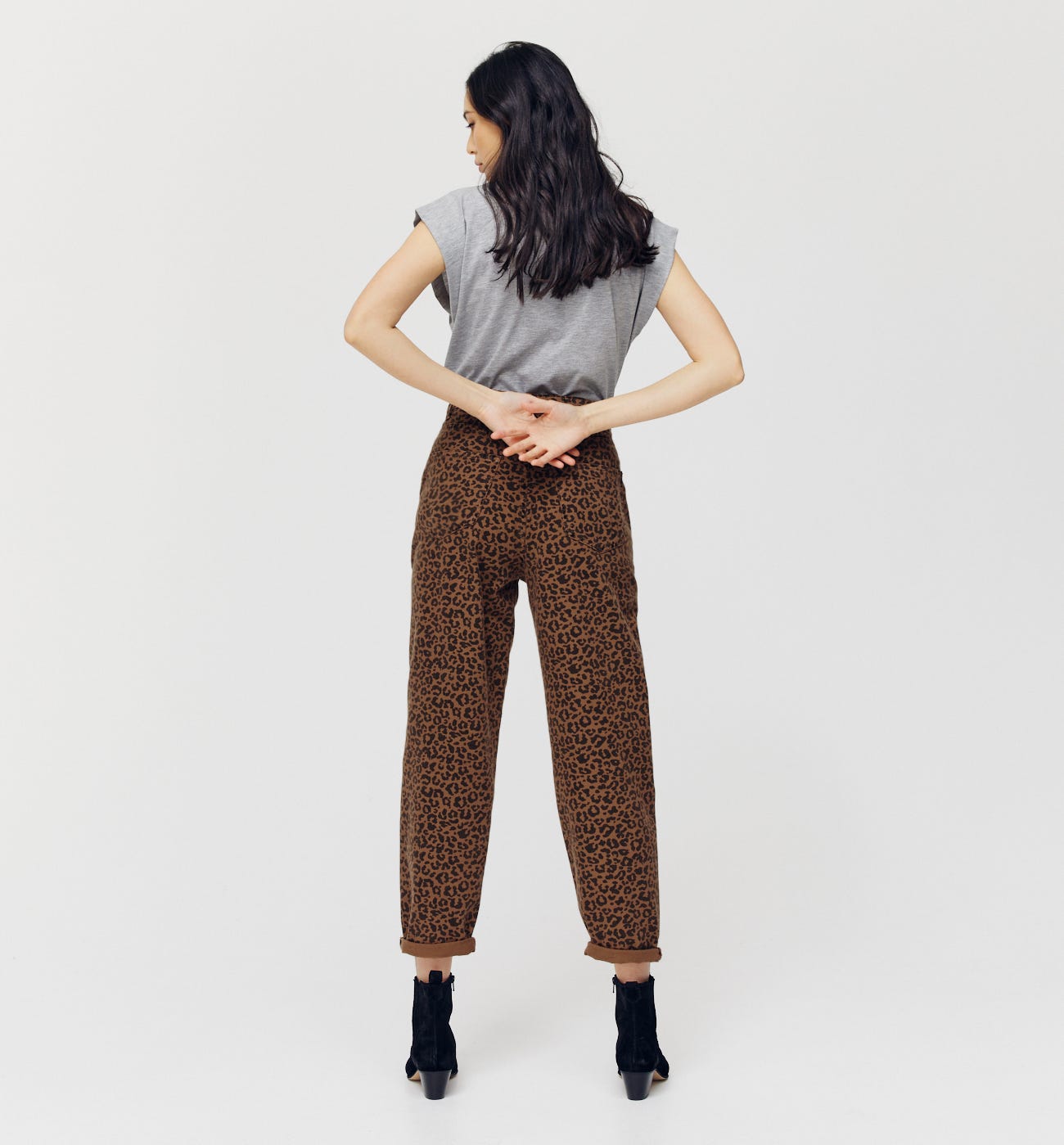 Pantalón talle alto leopardo