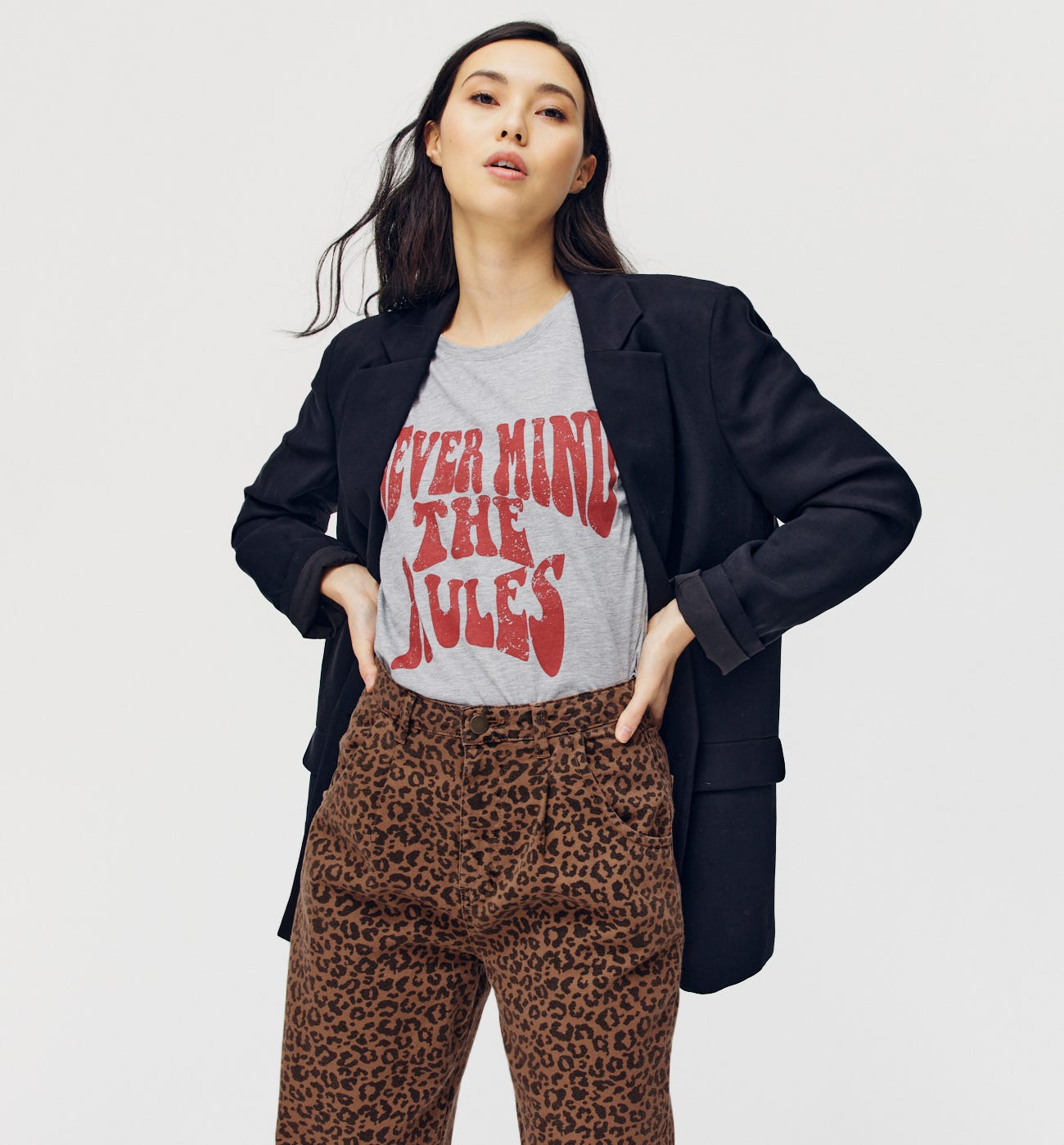 Pantalón talle alto leopardo