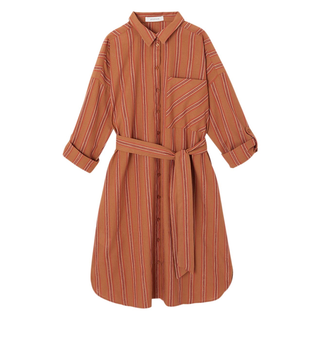 Gestreiftes Hemdblusenkleid