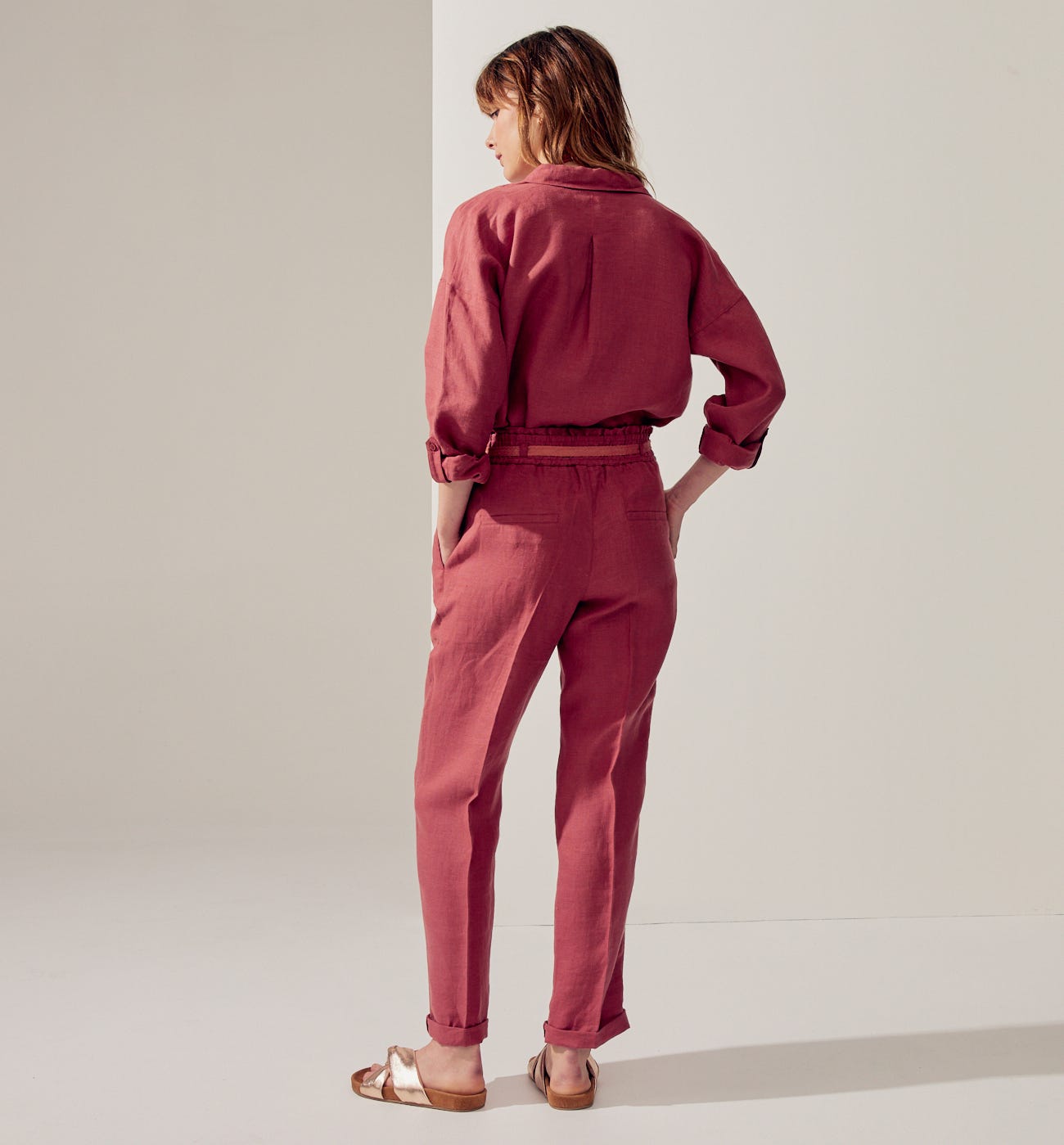 Pantalon en lin Femme