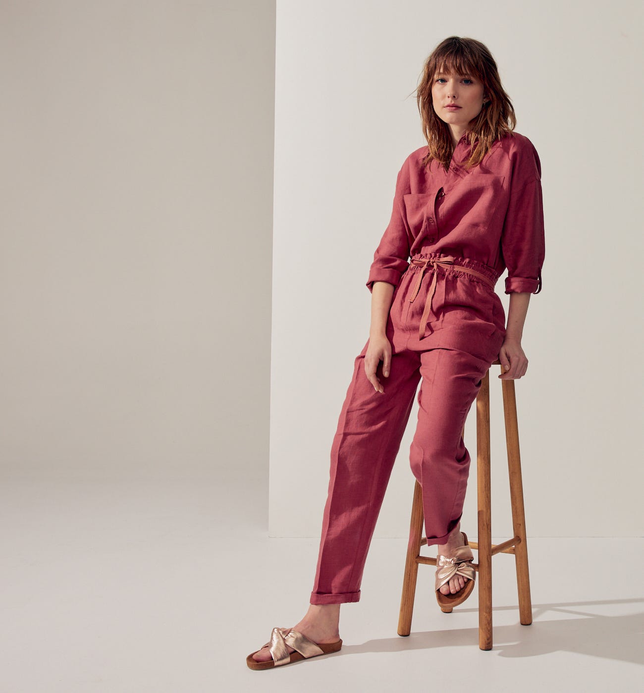Pantalon en lin Femme