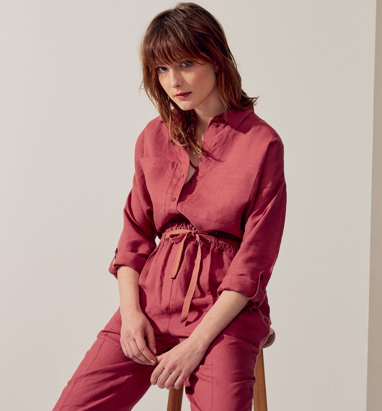 Pantalon en lin Femme